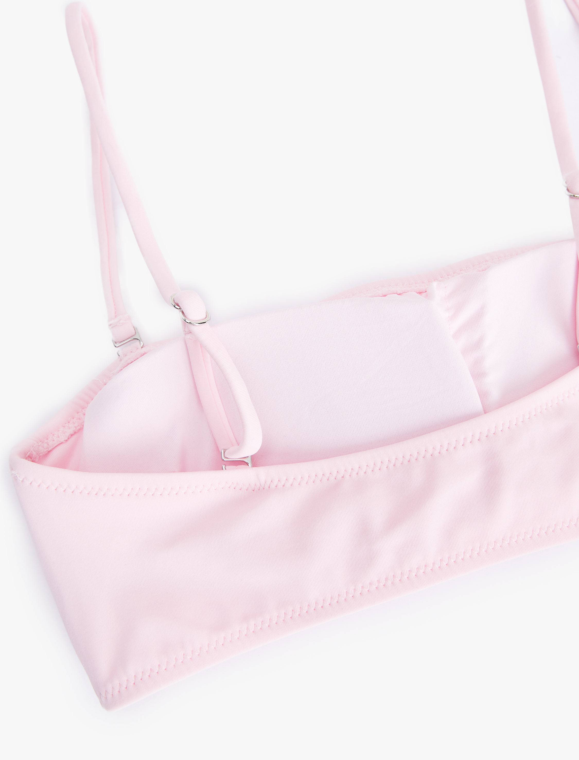 Hafif Destekli Çıkarılabilir Askılı Straplez Bikini Üstü