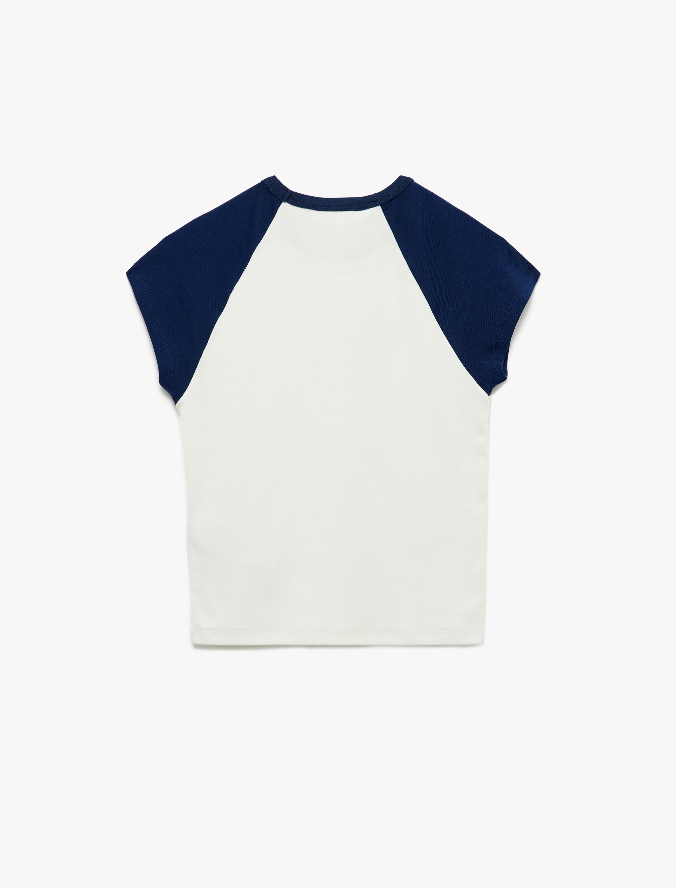   Baskılı Renk Bloklu Slim Fit Kısa Kollu Tişört