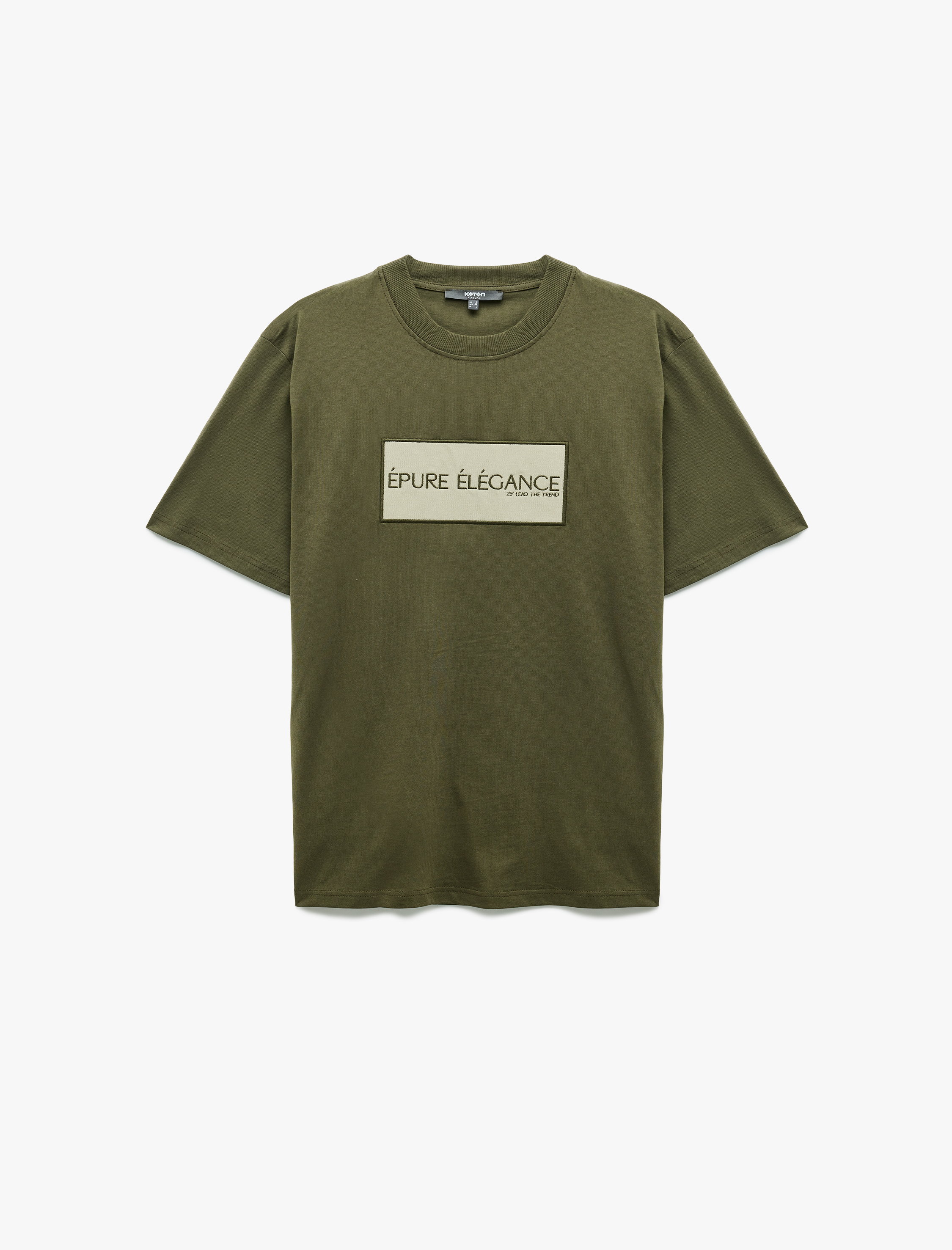   Kısa Kollu Regular Fit Pamuklu Baskı Detaylı Bisiklet Yaka Tişört