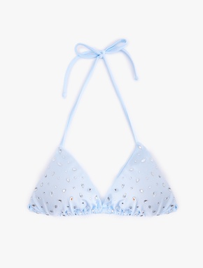 Koton X Sibil Çetinkaya - Taş Detaylı Üçgen Bikini Üstü_3