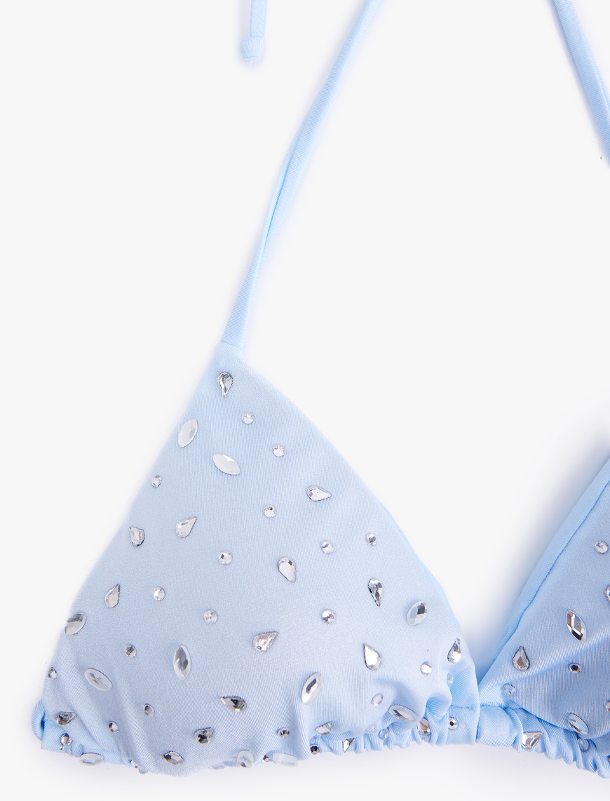   Koton X Sibil Çetinkaya - Taş Detaylı Üçgen Bikini Üstü