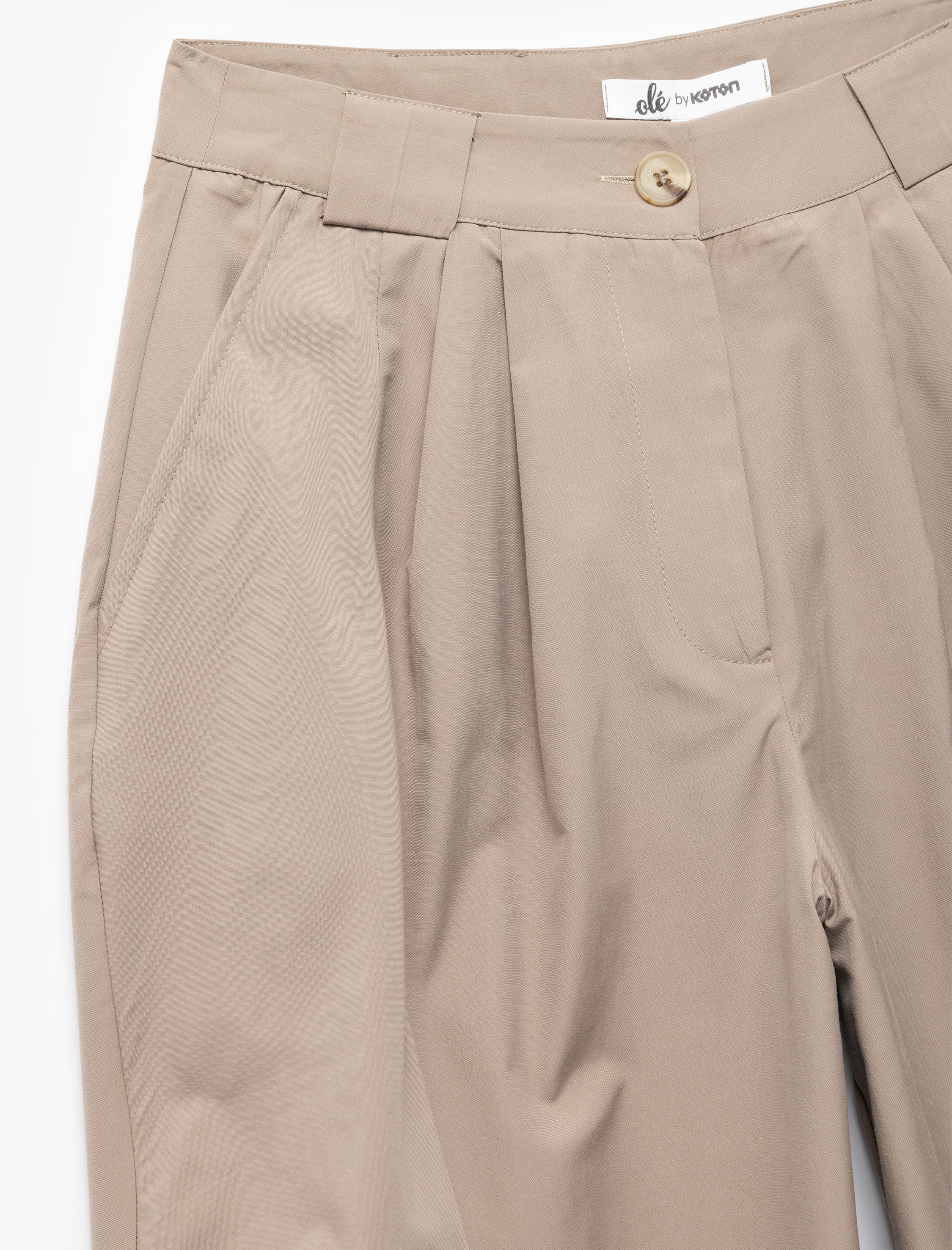   Normal Bel Rahat Kalıp Çıtçıt Düğme Detaylı Cepli Paraşüt Pantolon