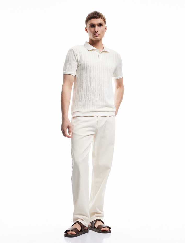  Pamuklu Normal Bel Cep Detaylı Vintage Straight Jean Pantolon