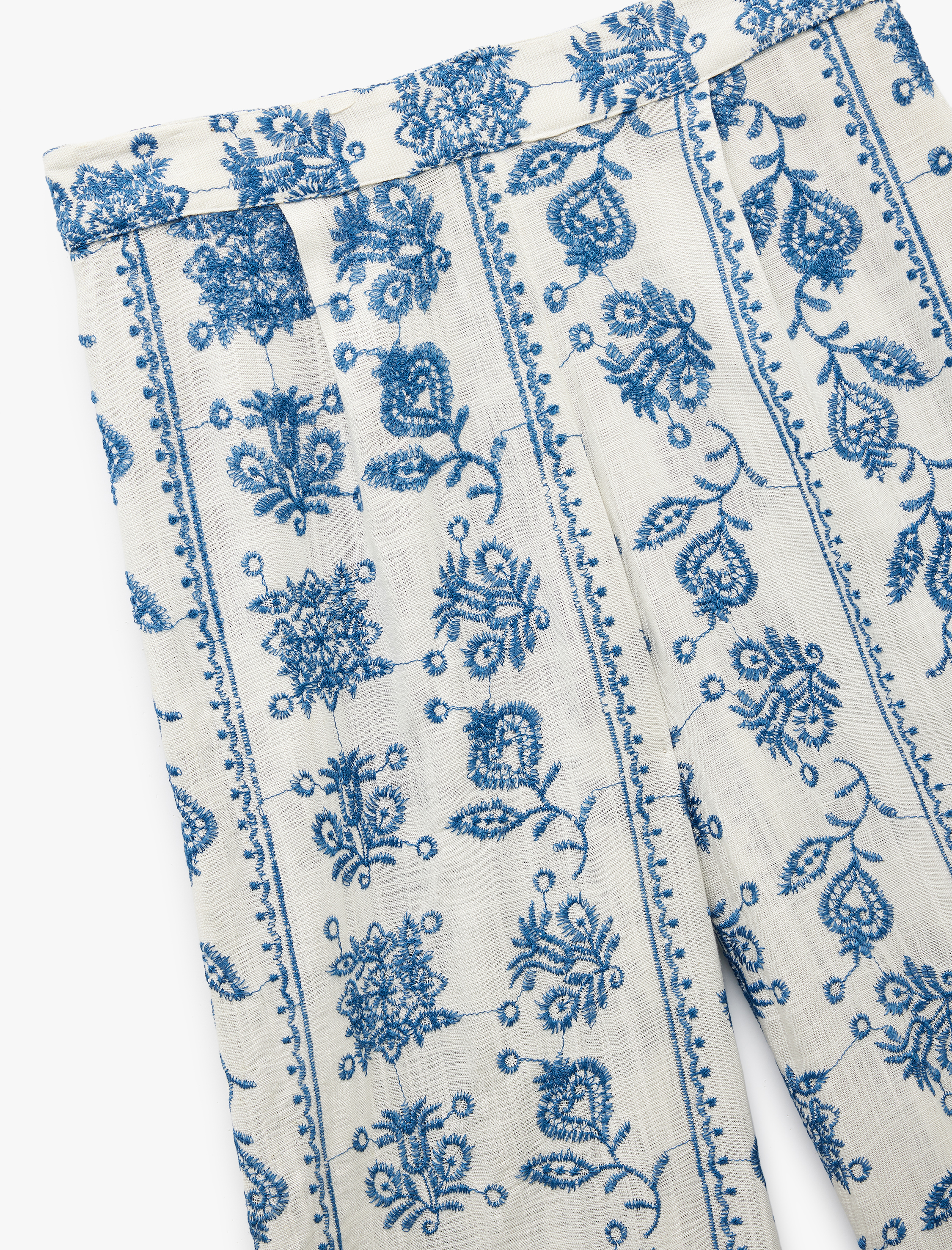   Beli Lastikli Çiçekli Geniş Paça Viskon Pantolon