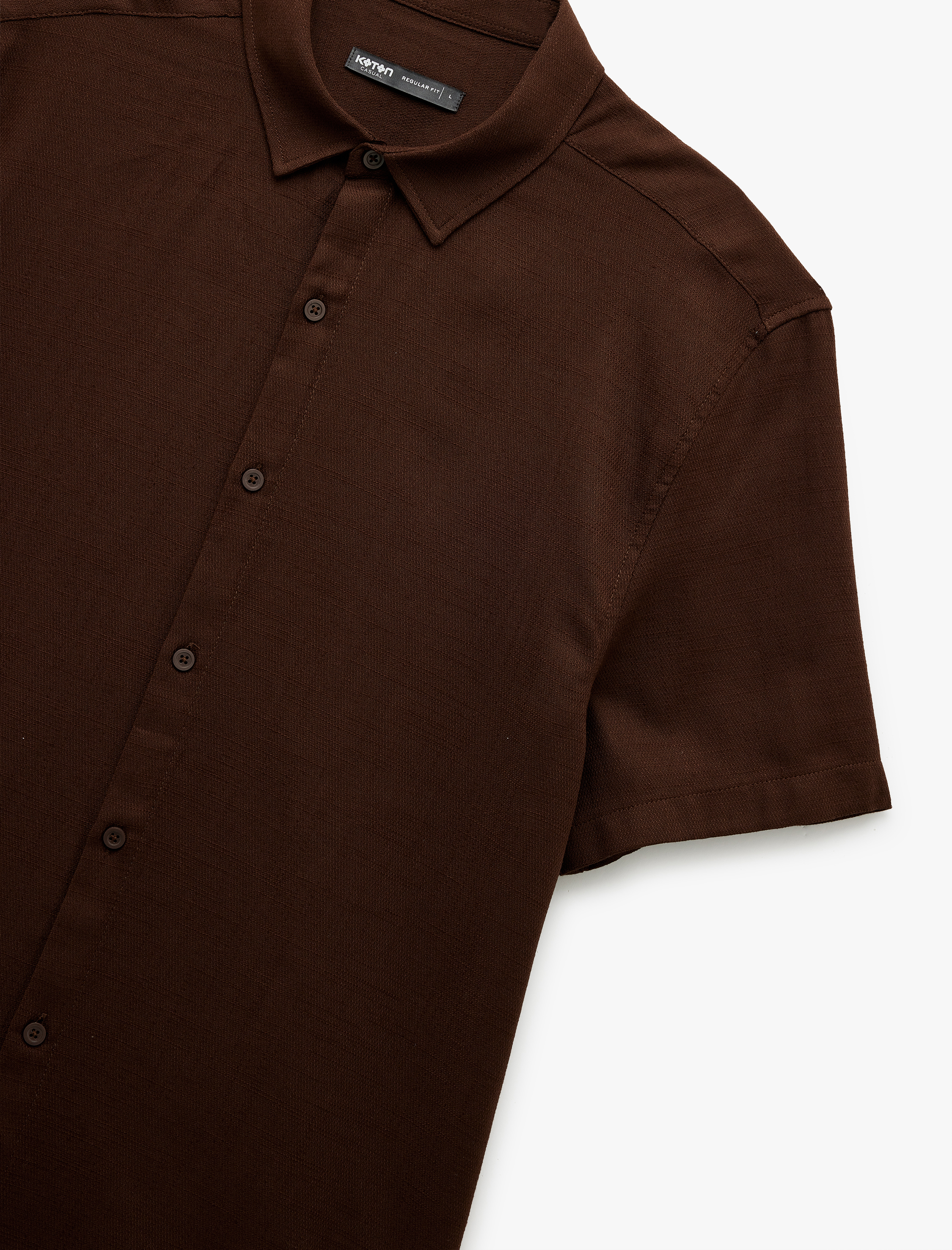   Pamuklu Düğmeli Regular Fit Kısa Kollu Gömlek