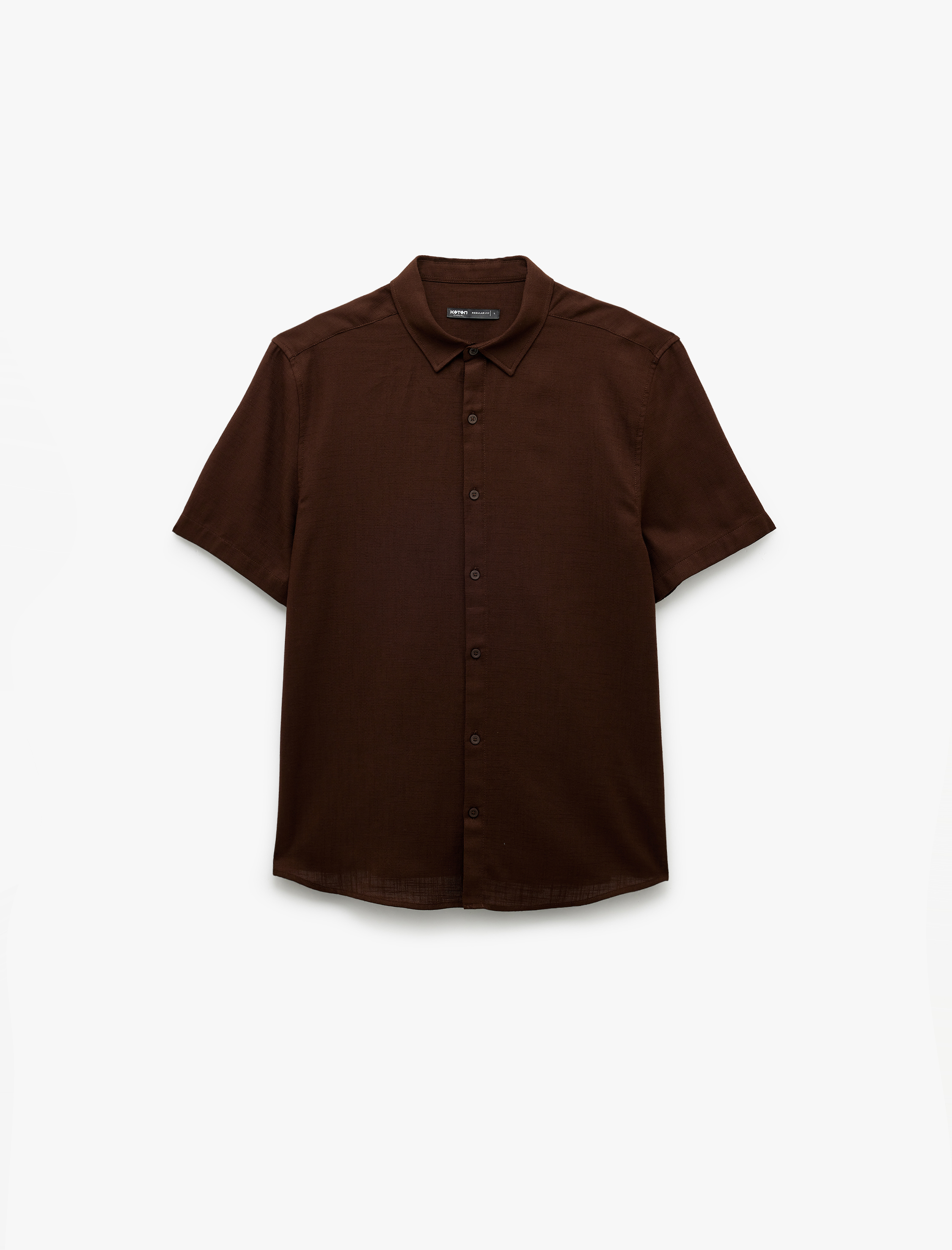   Pamuklu Düğmeli Regular Fit Kısa Kollu Gömlek