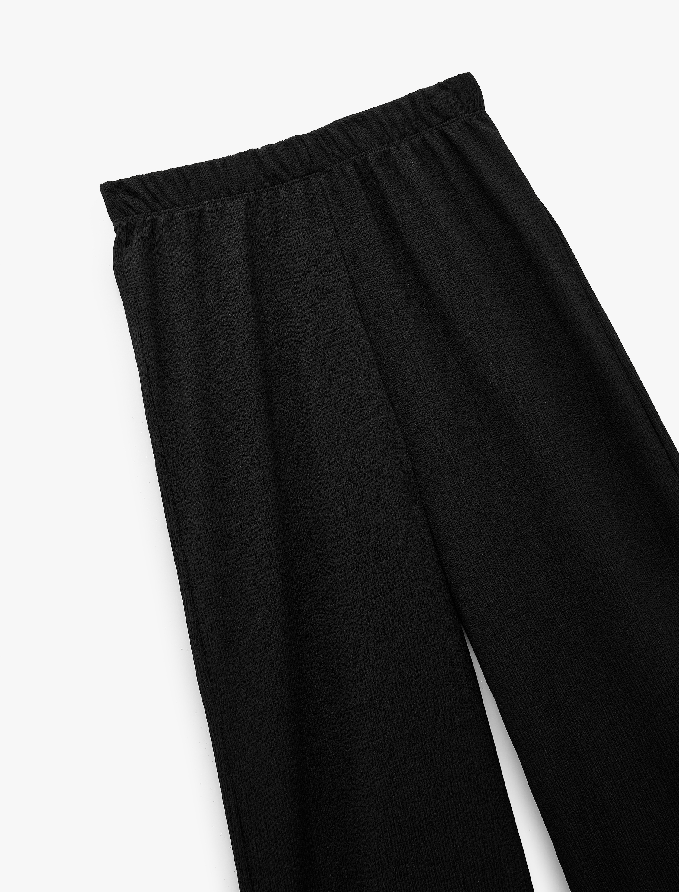   Beli Lastikli Bürümcük Geniş Paça Pantolon