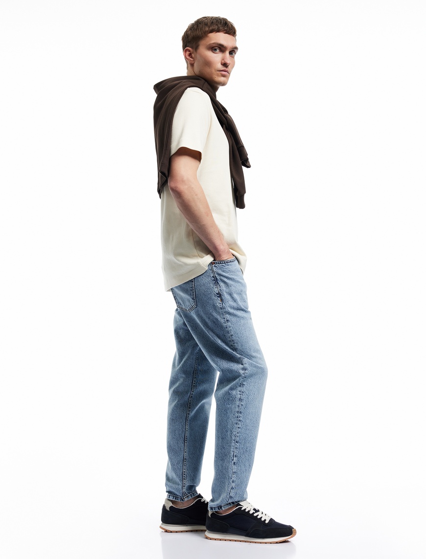   Pamuklu Cep Detaylı Normal Bel Tapered Jean Pantolon - Joe Jean