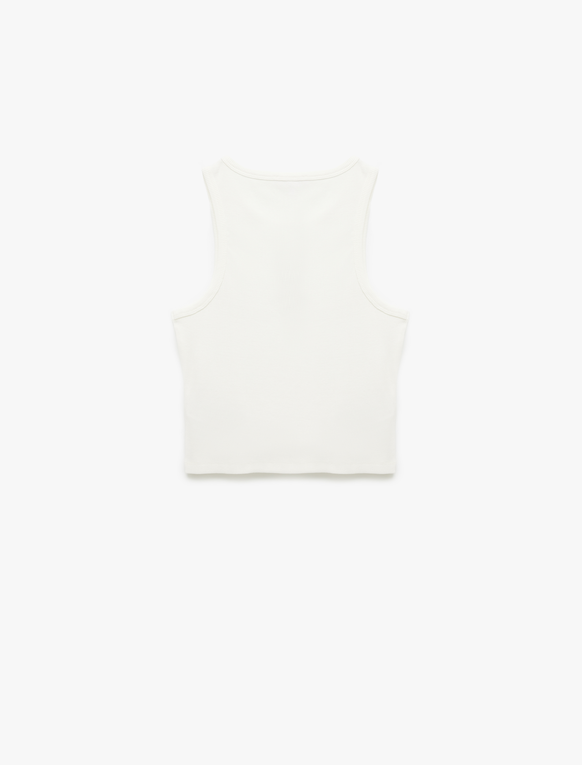   Köpek Nakış Detaylı Slim Fit Bisiklet Yaka Pamuklu Kolsuz Bluz