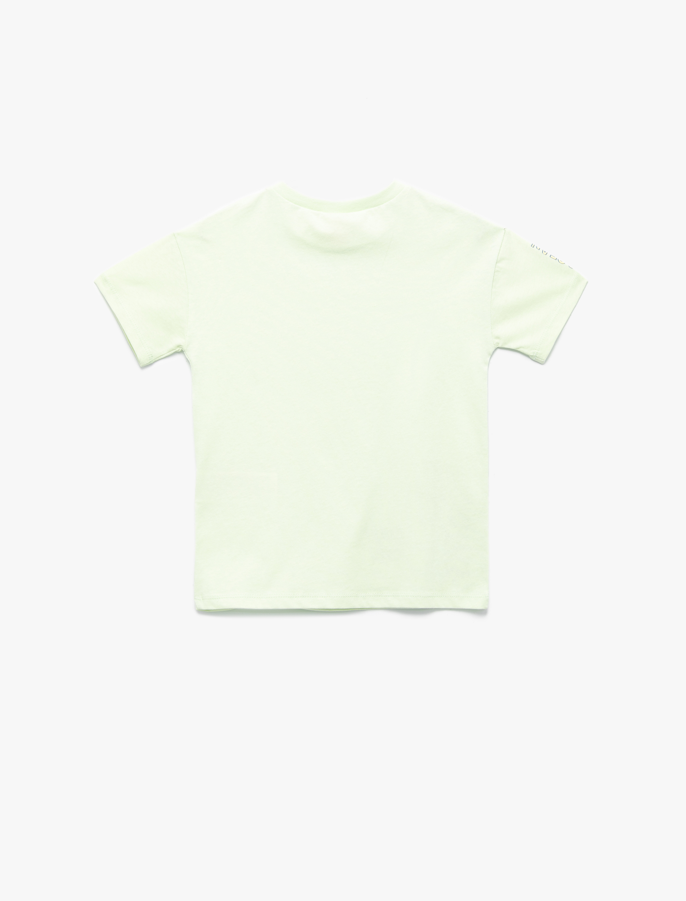  Erkek Bebek Baskılı Kısa Kollu Bisiklet Yaka Pamuklu Tişört