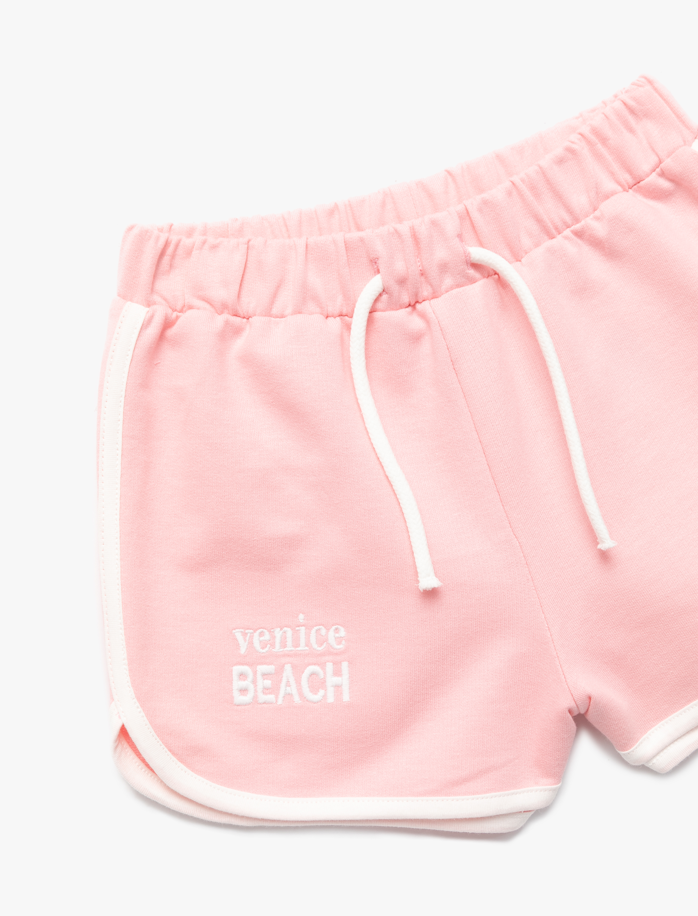  Kız Çocuk Pamuklu Beli Bağlamalı Baskılı Şort