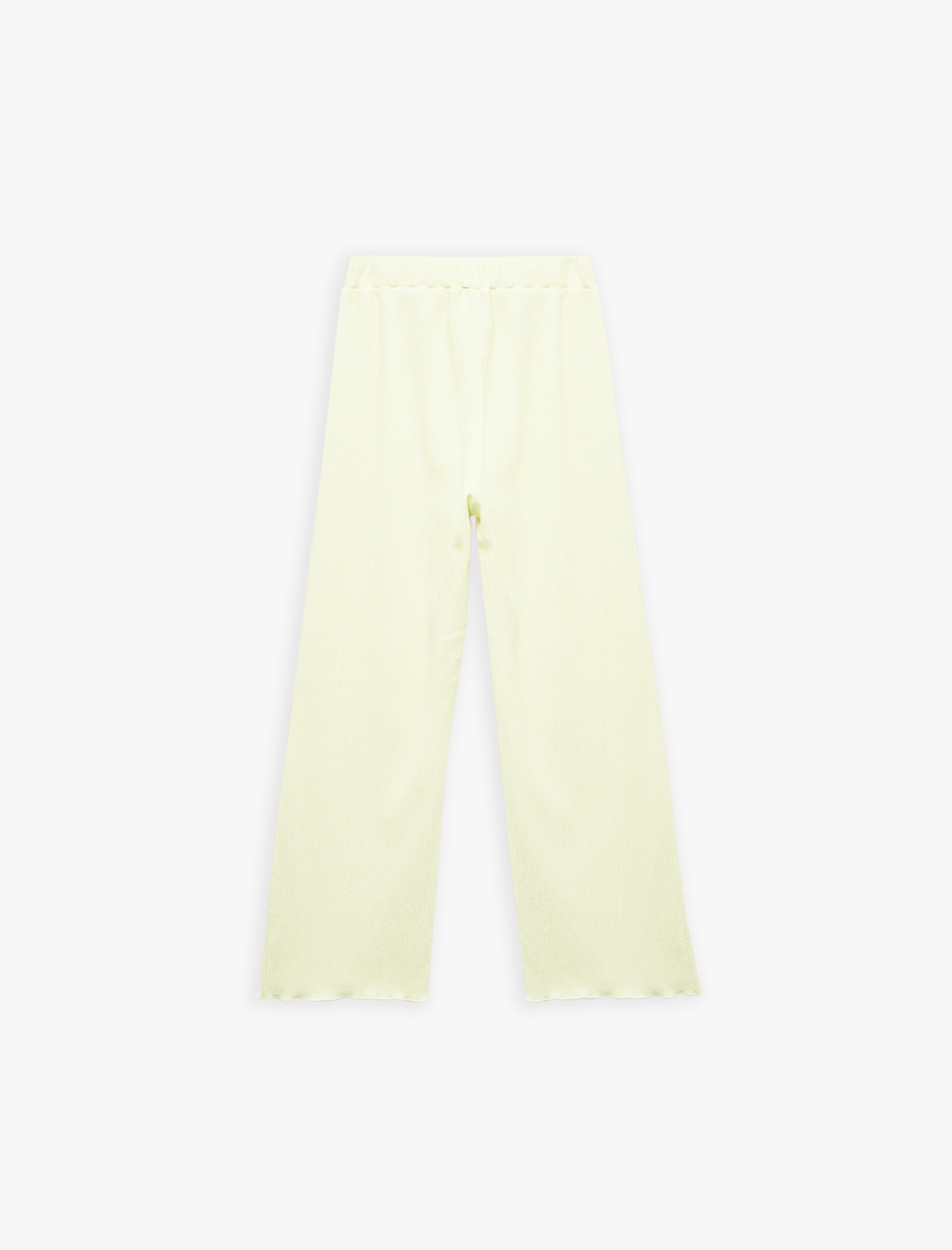  Kız Çocuk Viskon Karışımlı Beli Lastikli Geniş Paça Pantolon