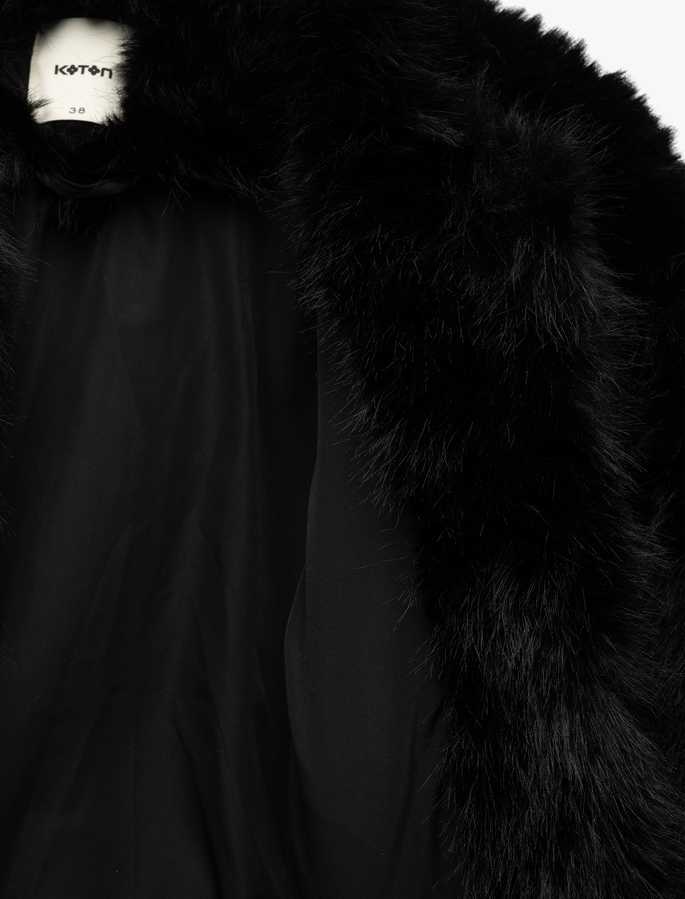   Suni Kürk Mont Crop Uzun Kollu Bisiklet Yaka