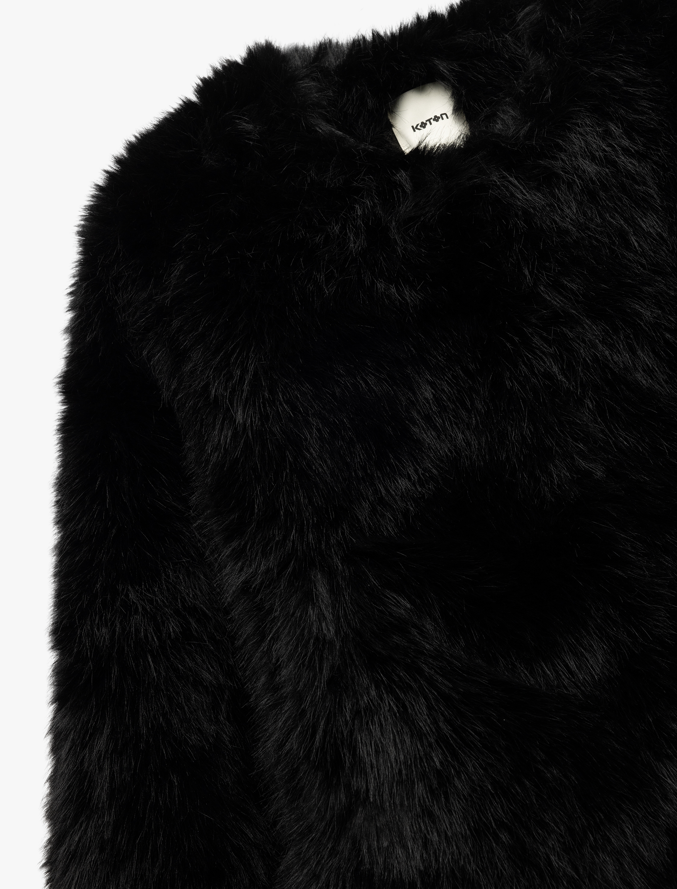   Suni Kürk Mont Crop Uzun Kollu Bisiklet Yaka