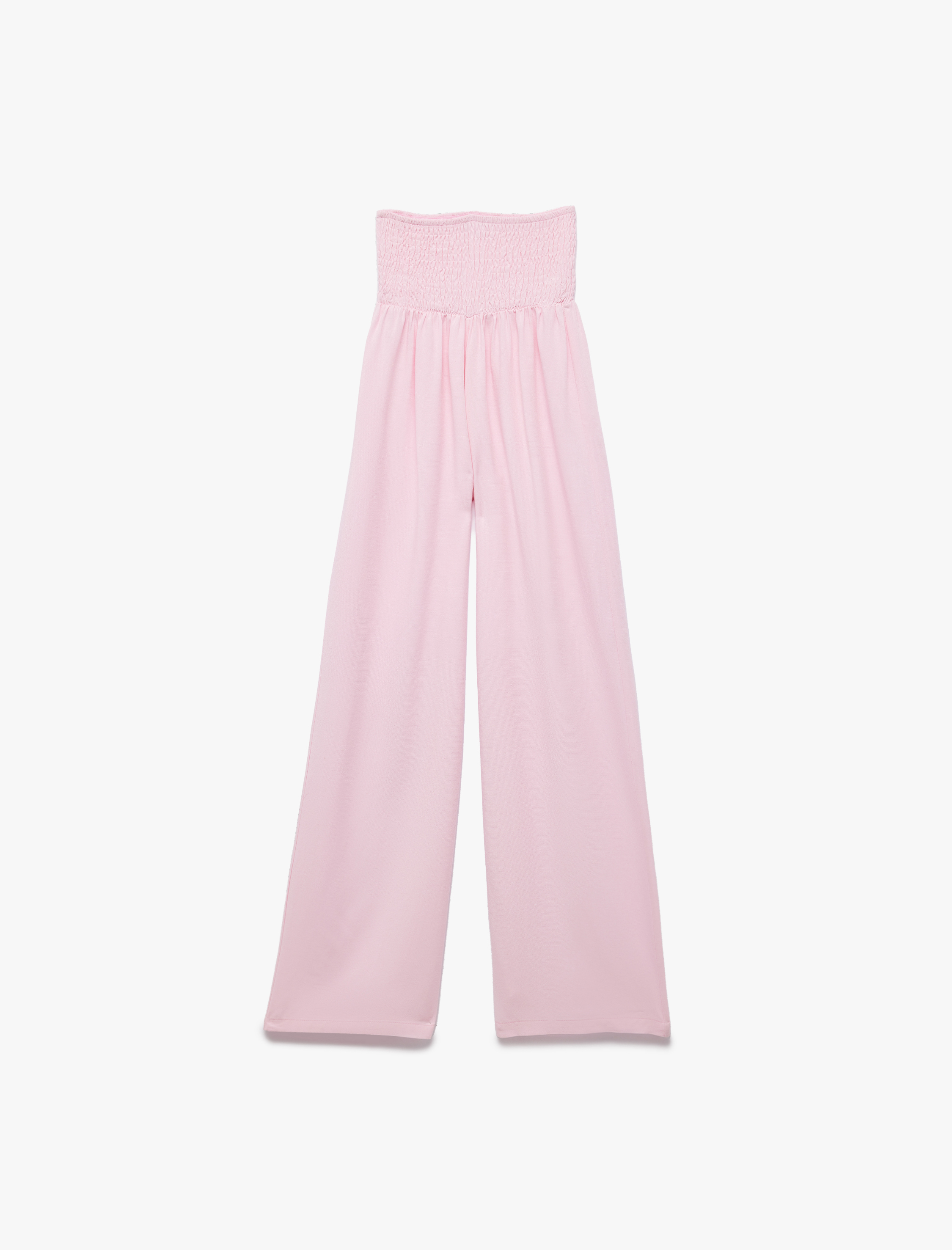   Koton X İnji - Beli Gipeli Rahat Kalıp Keten Karışımlı Geniş Paça Pantolon