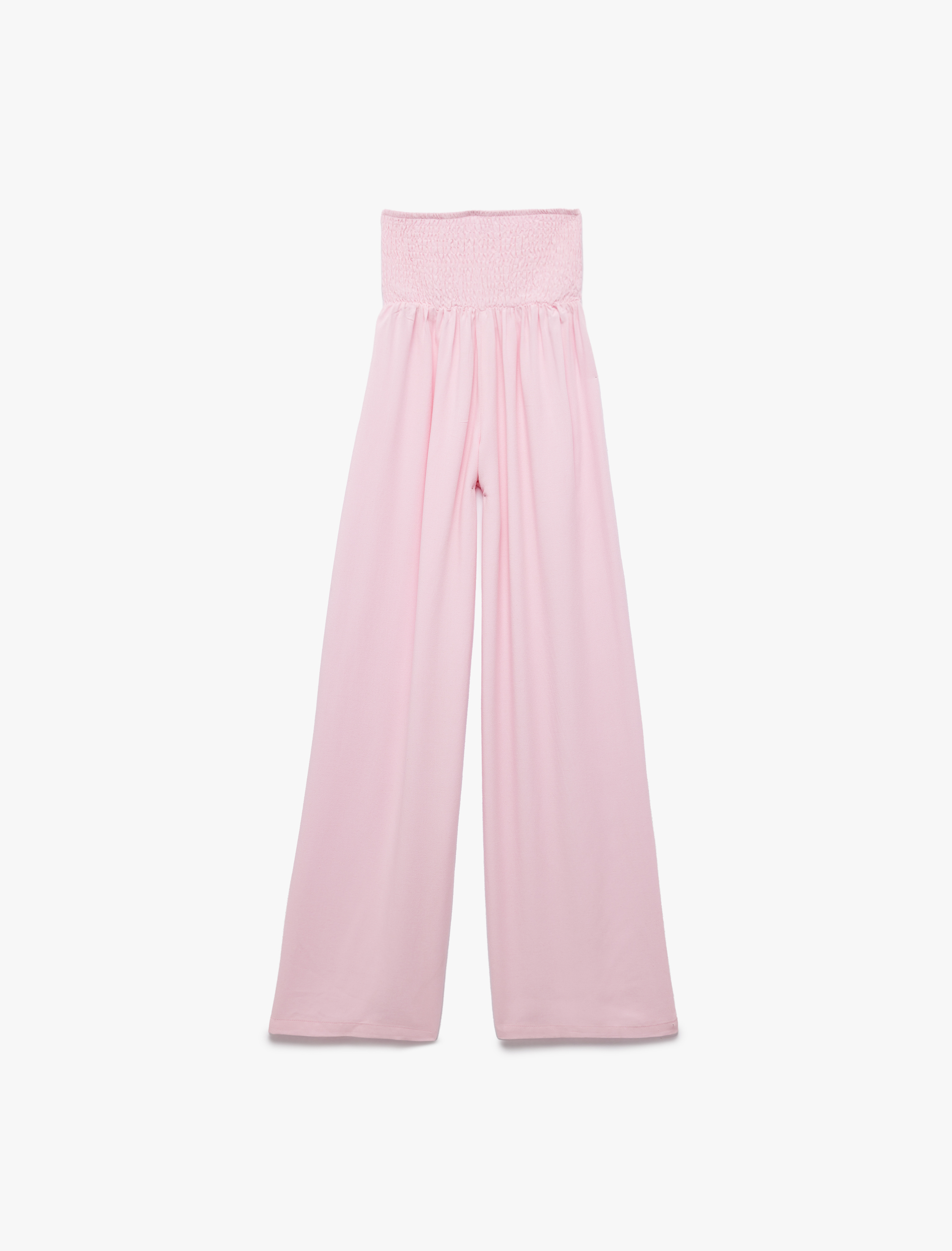   Koton X İnji - Beli Gipeli Rahat Kalıp Keten Karışımlı Geniş Paça Pantolon