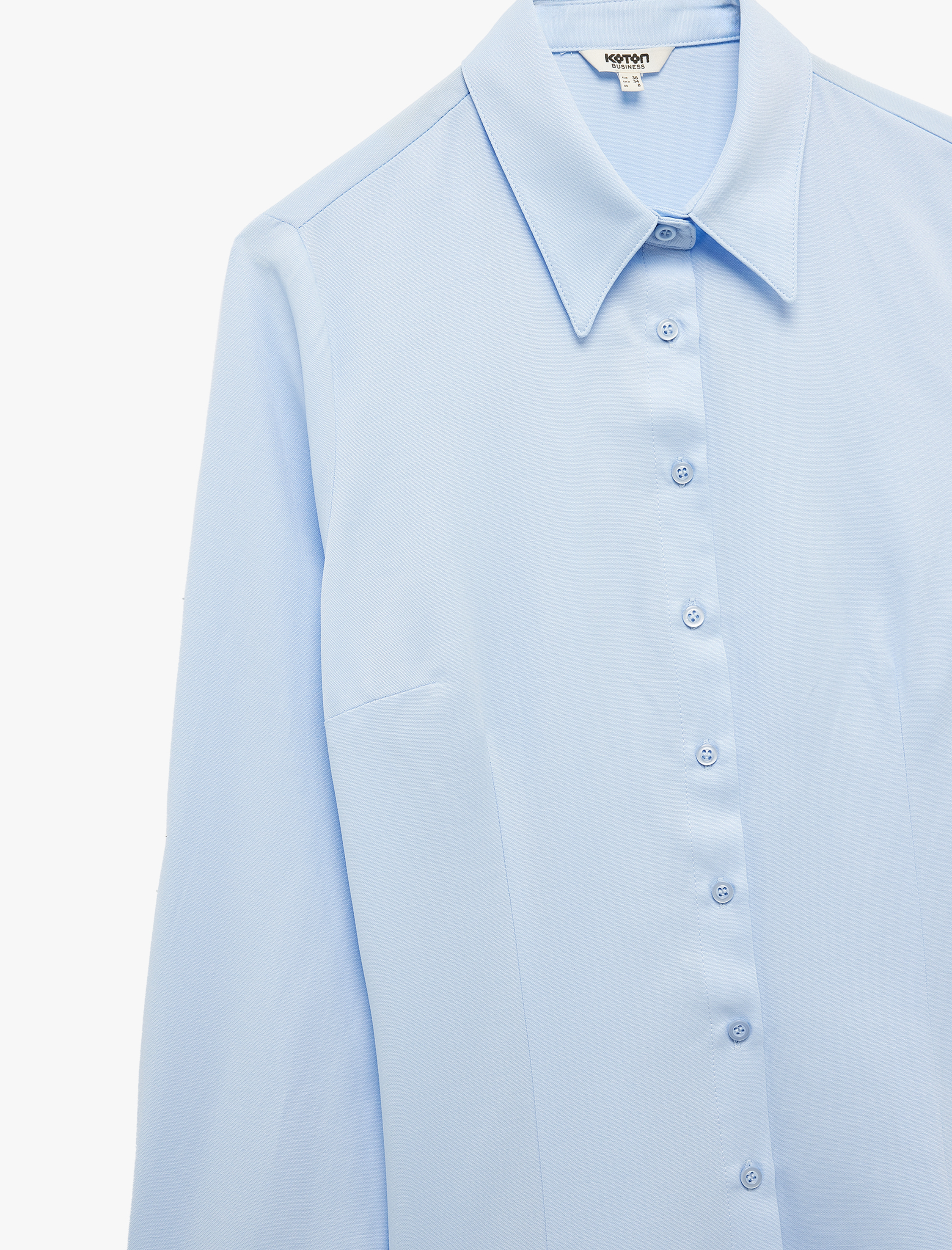   Regular Fit Klasik Yaka Uzun Kollu Poplin Gömlek