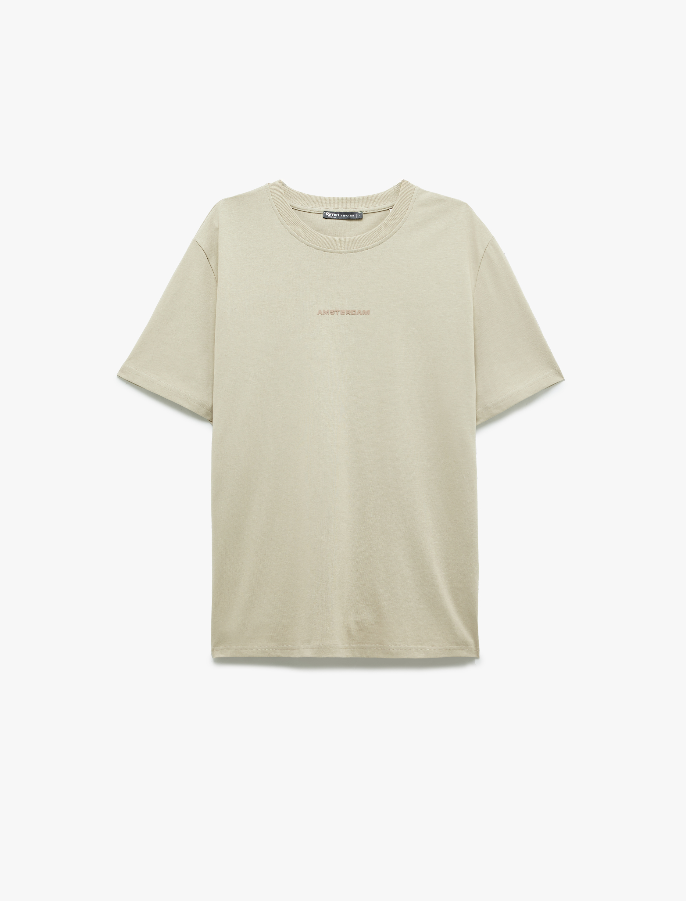   Pamuklu Bisiklet Yaka Regular Fit Kısa Kollu Baskılı Tişört