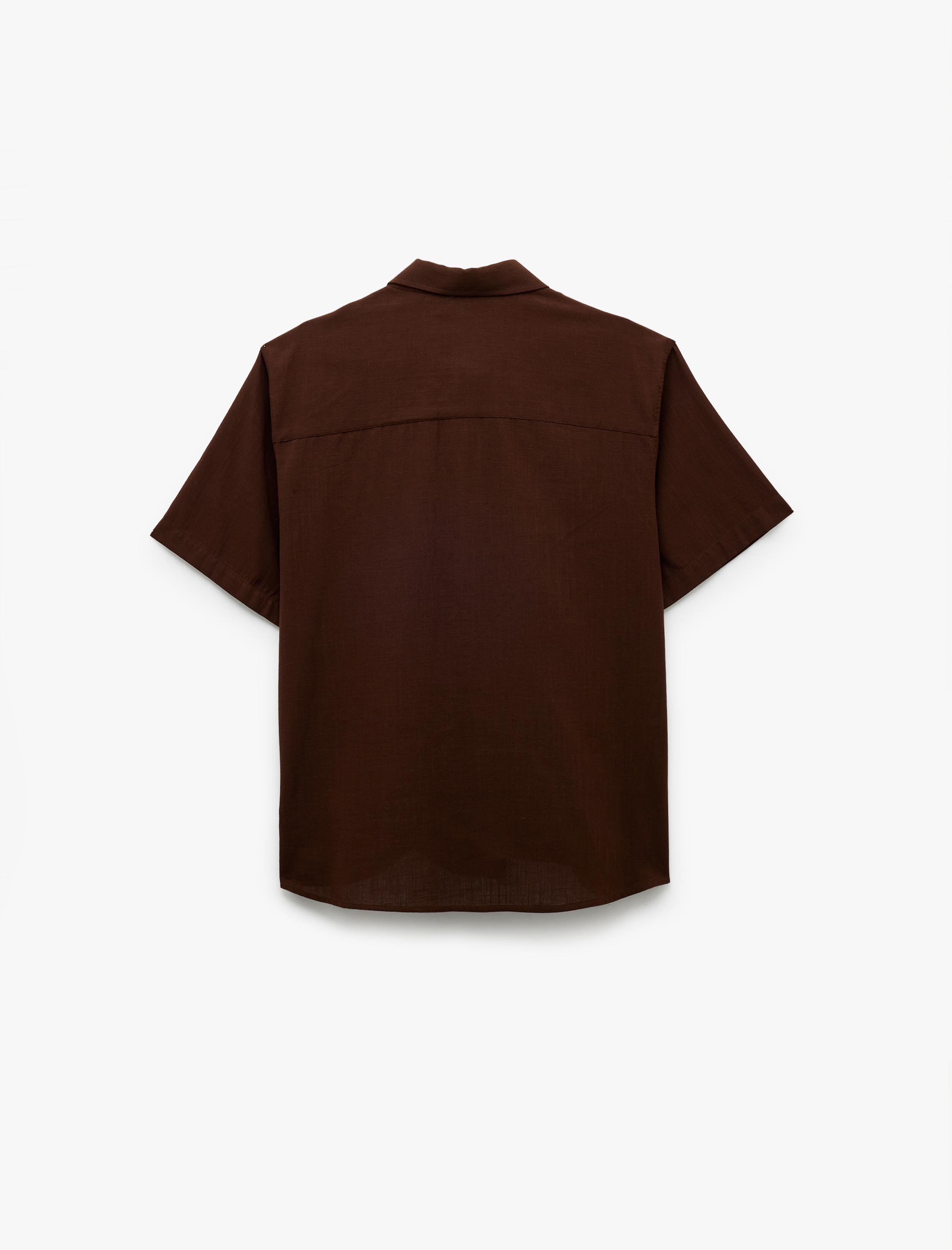   Kısa Kollu Pamuklu Regular Fit Klasik Gömlek