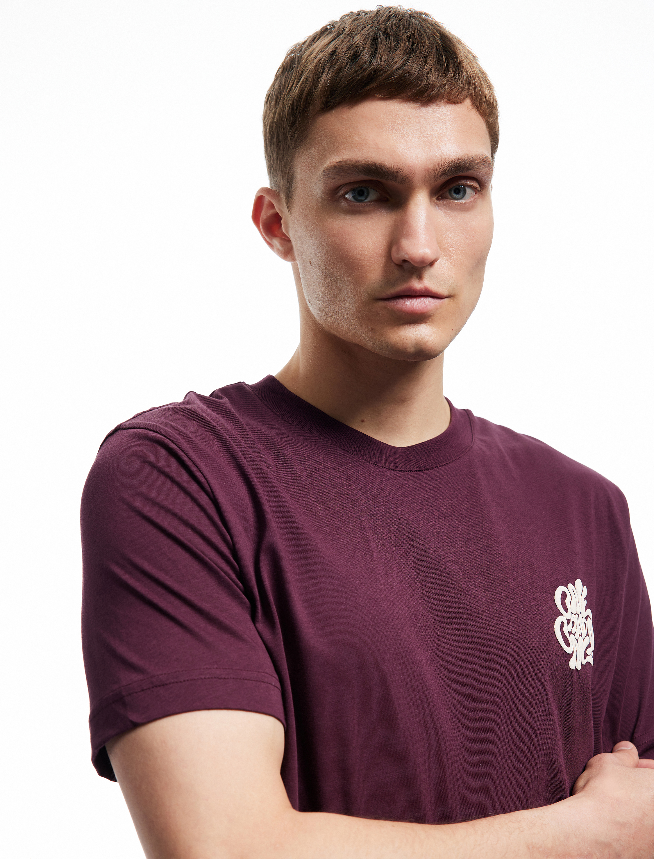   Pamuklu Regular Fit Kısa Kollu Bisiklet Yaka Baskılı Tişört