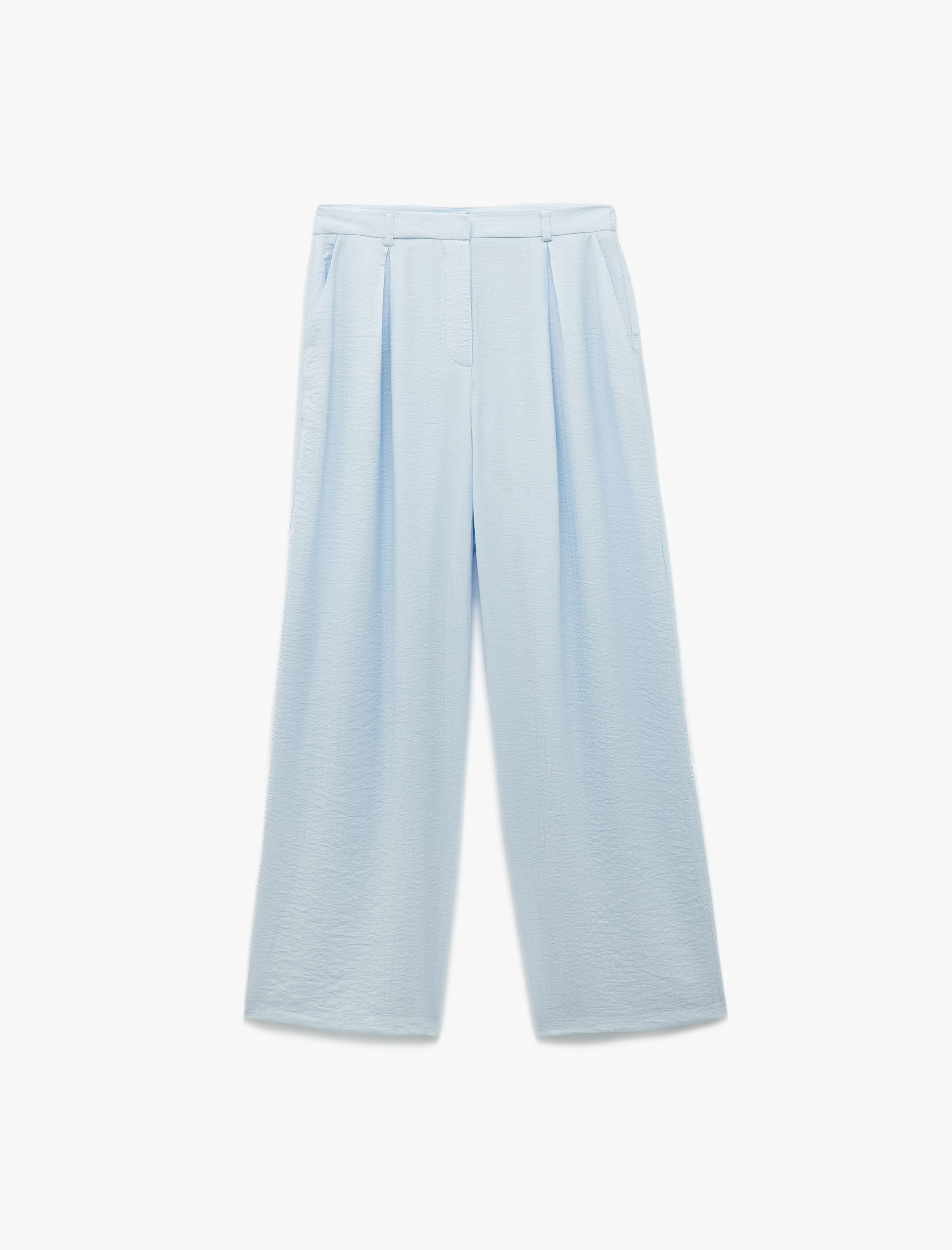   Koton X Sibil Çetinkaya - Viskon Kumaş Cepli Pile Detaylı Palazzo Pantolon