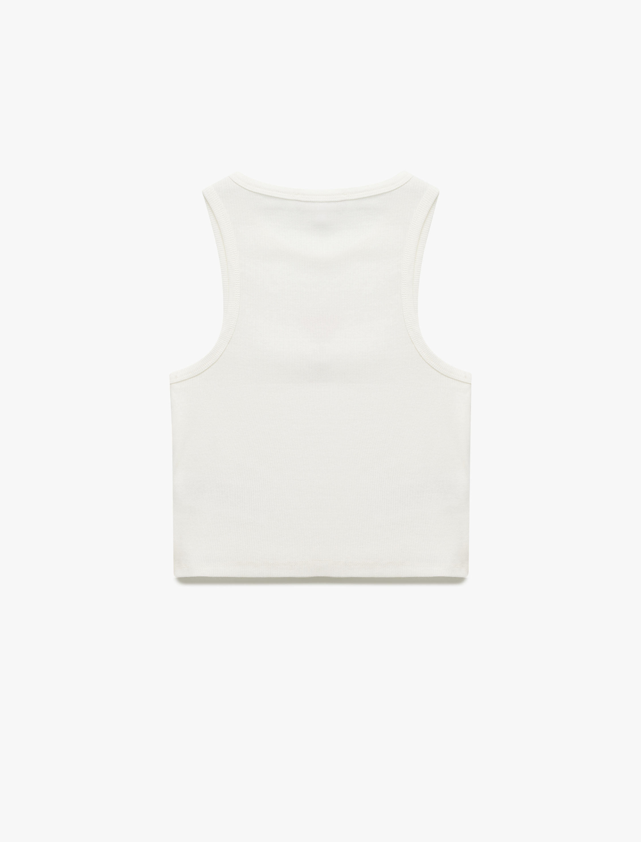   Bisiklet Yaka Kolsuz Fiyonk Detaylı Baskılı Kaşkorse Bluz