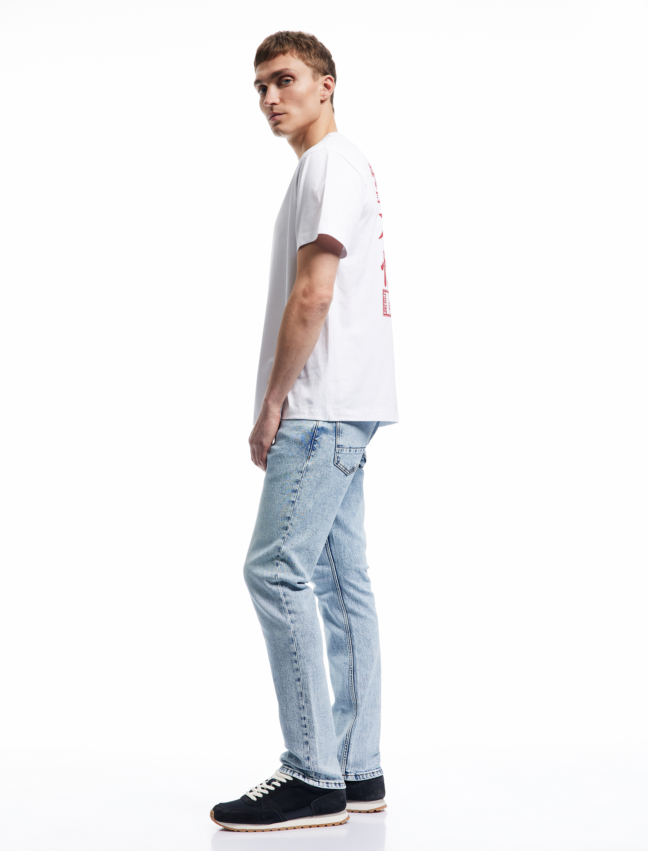   Normal Bel Pamuklu Düğmeli Straight Fit Jean Pantolon - Mark Jean