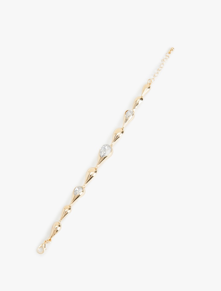 Kadın Taş Detaylı Zincir Bileklik