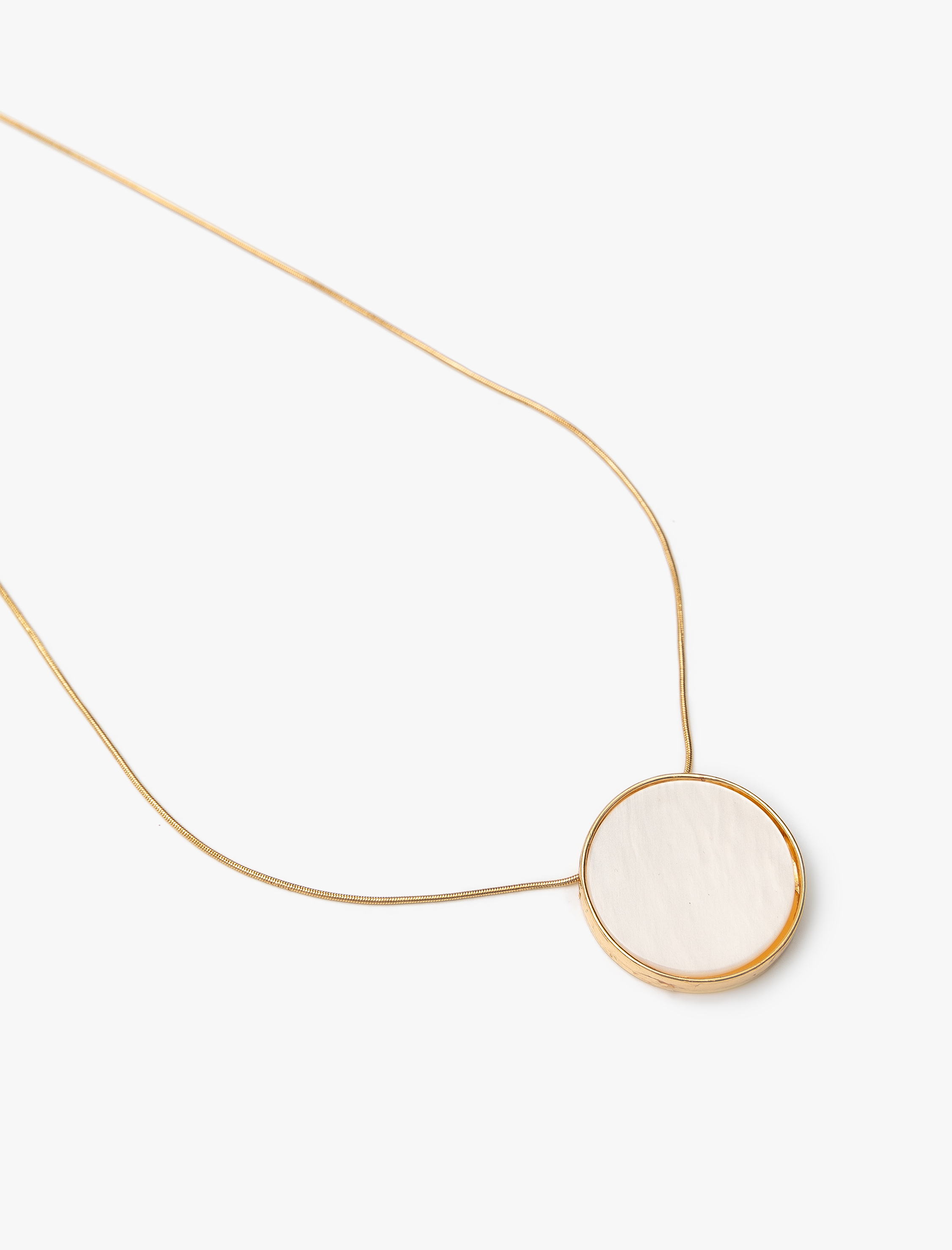  Kadın Çelik Karışımlı Geometrik Charm Detaylı Kolye