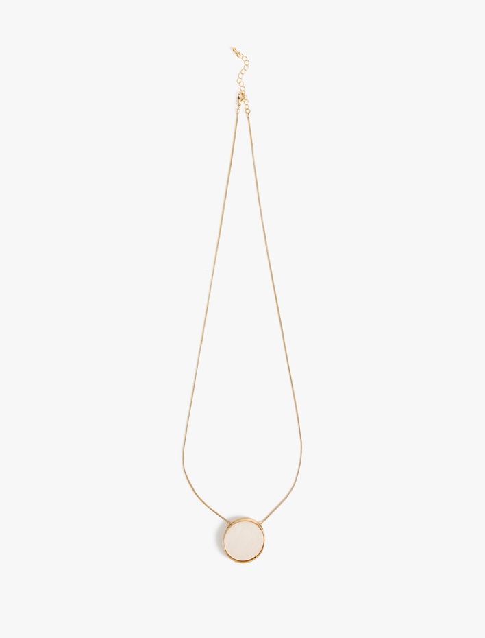 Kadın Çelik Karışımlı Geometrik Charm Detaylı Kolye
