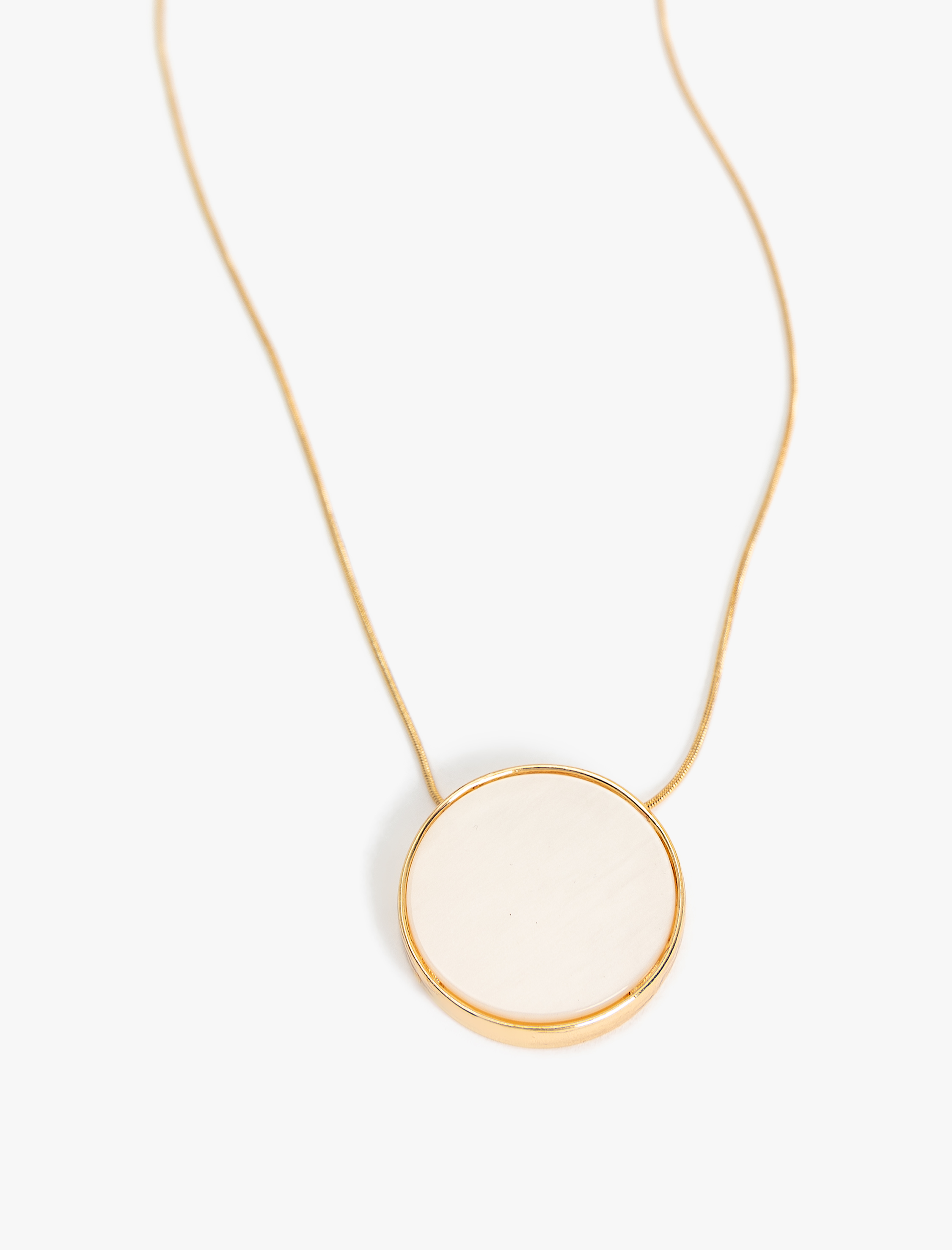  Kadın Çelik Karışımlı Geometrik Charm Detaylı Kolye