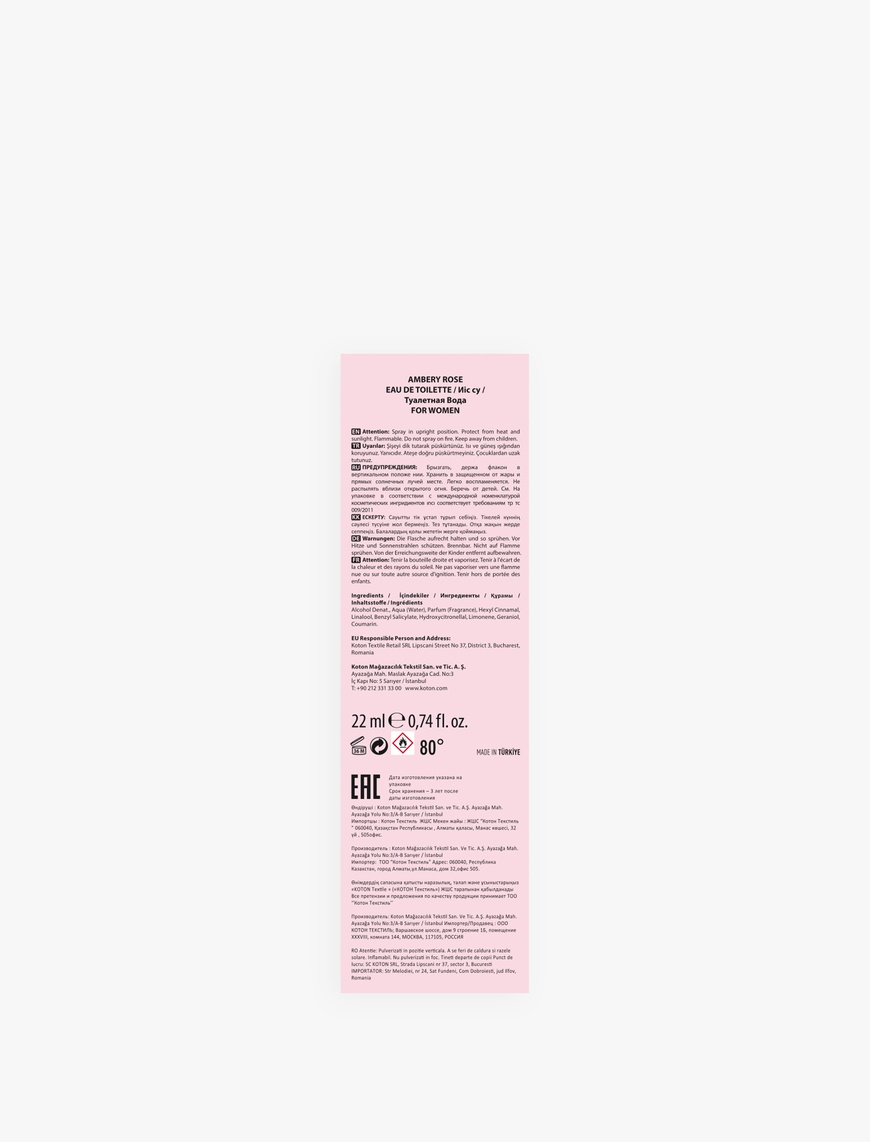  Kadın Parfüm Ambery Rose 22ML