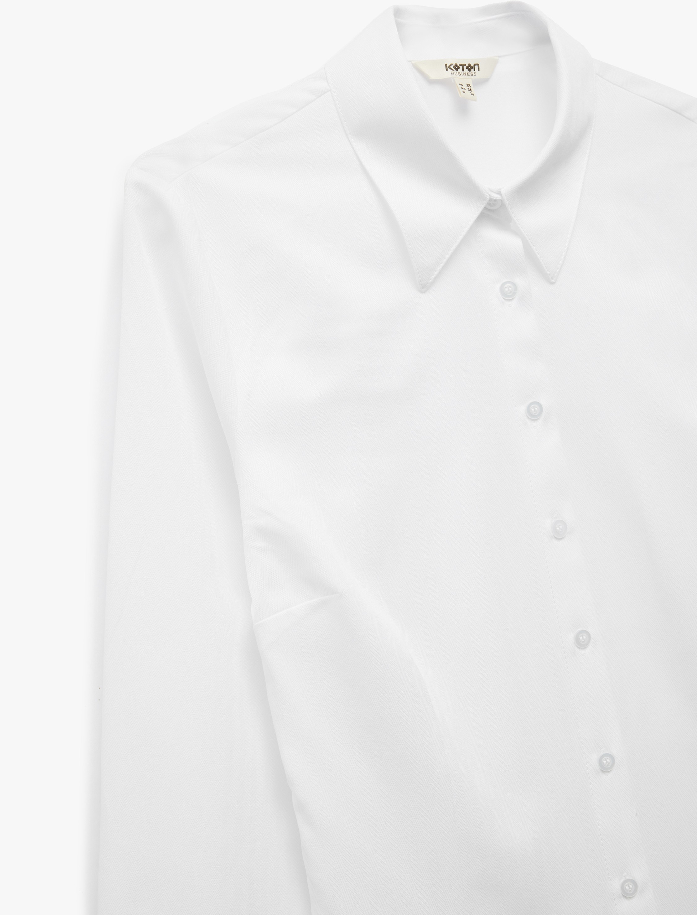   Pamuklu Klasik Yaka Uzun Kollu Poplin Gömlek