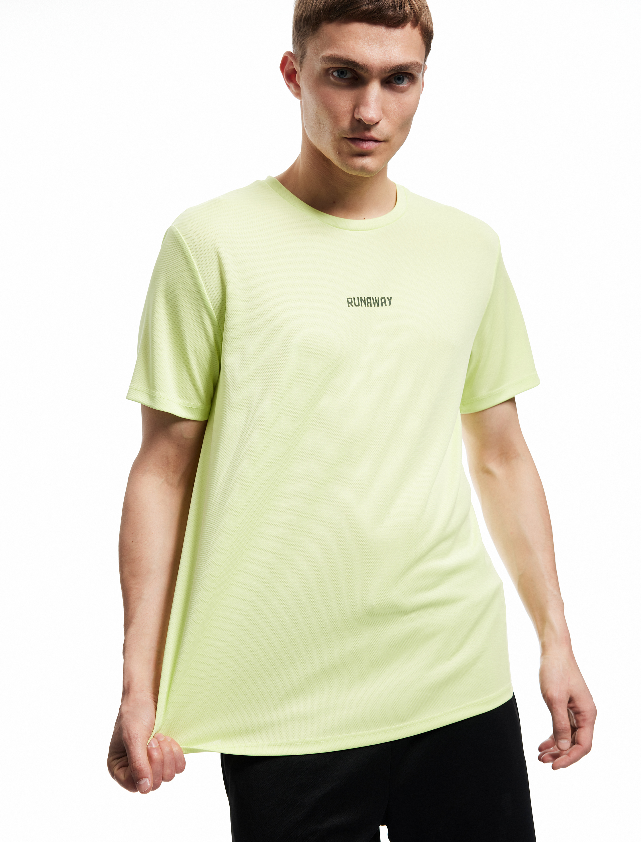   Kısa Kollu Regular Fit Bisiklet Yaka Baskılı Spor Tişört