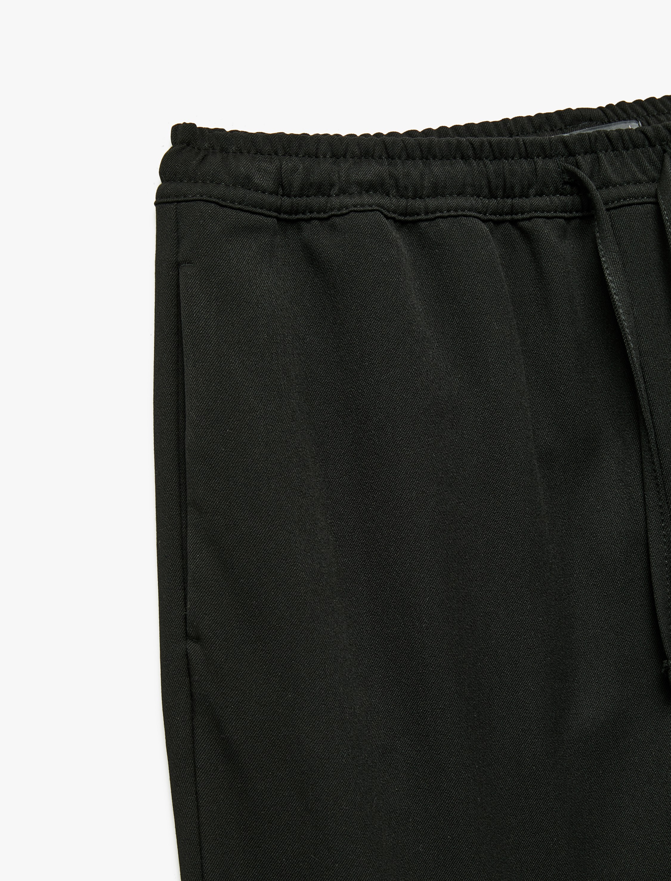   Viskon Karışımlı Cep Detaylı Rahat Kesim Beli Bağcıklı Pantolon