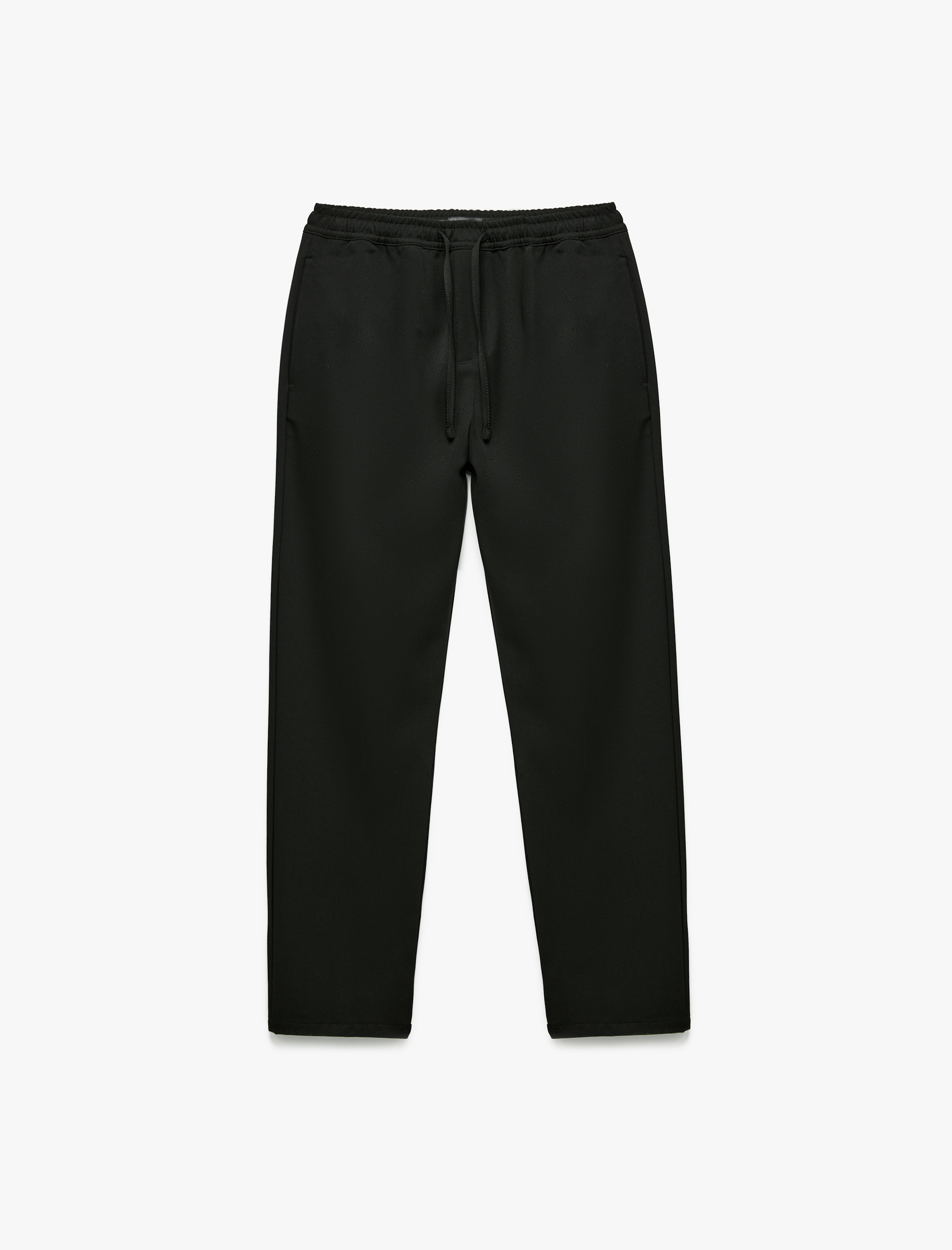   Viskon Karışımlı Cep Detaylı Rahat Kesim Beli Bağcıklı Pantolon