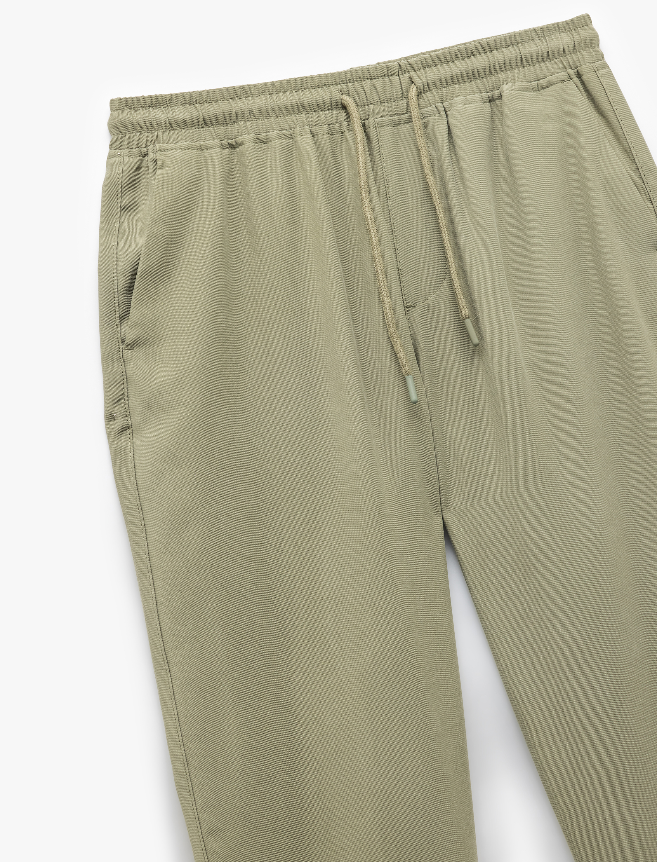   Viskon Cep Detaylı Rayon Tapered Beli Bağcıklı Pantolon