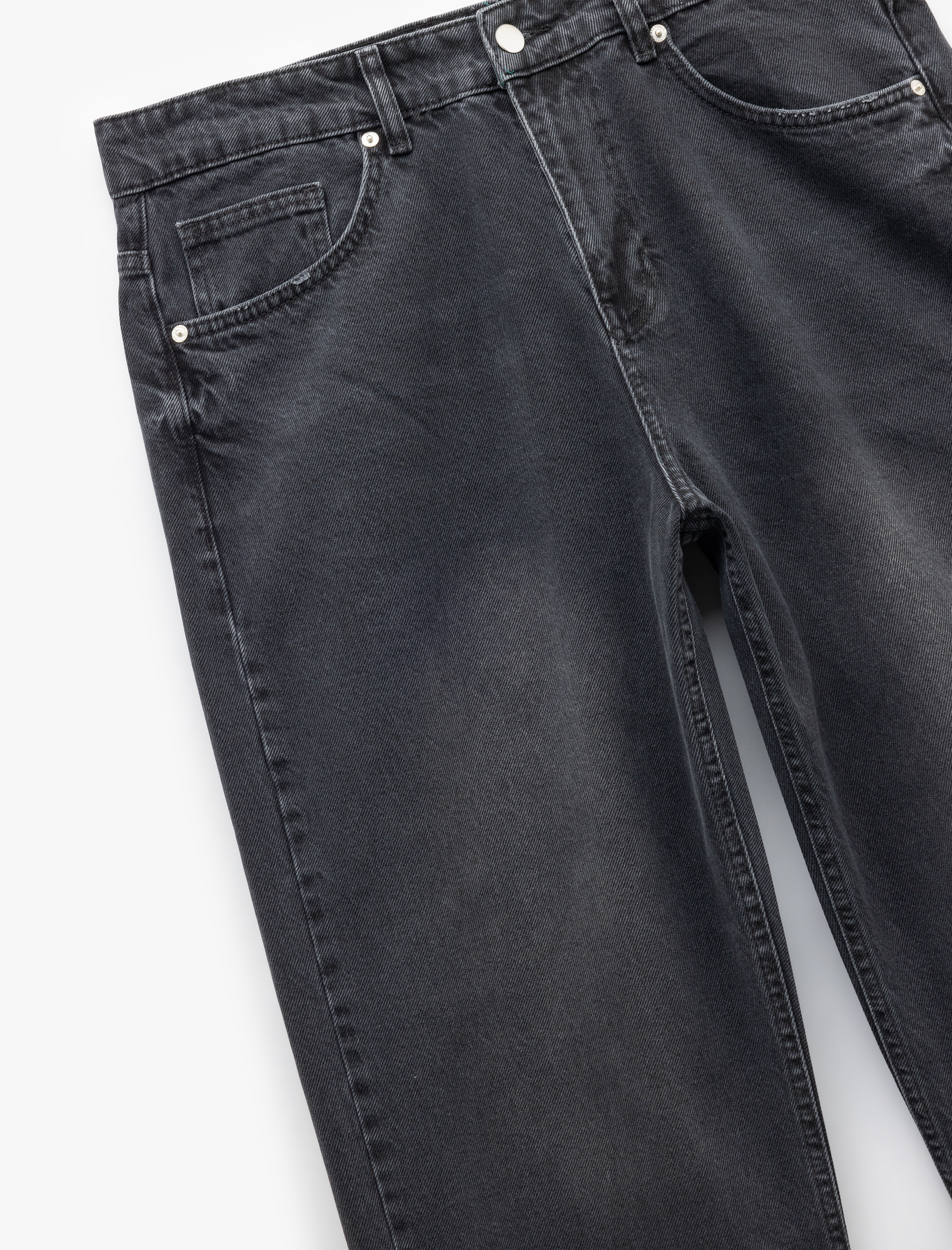   Pamuklu Cep Detaylı Bol Baggy Jean Pantolon