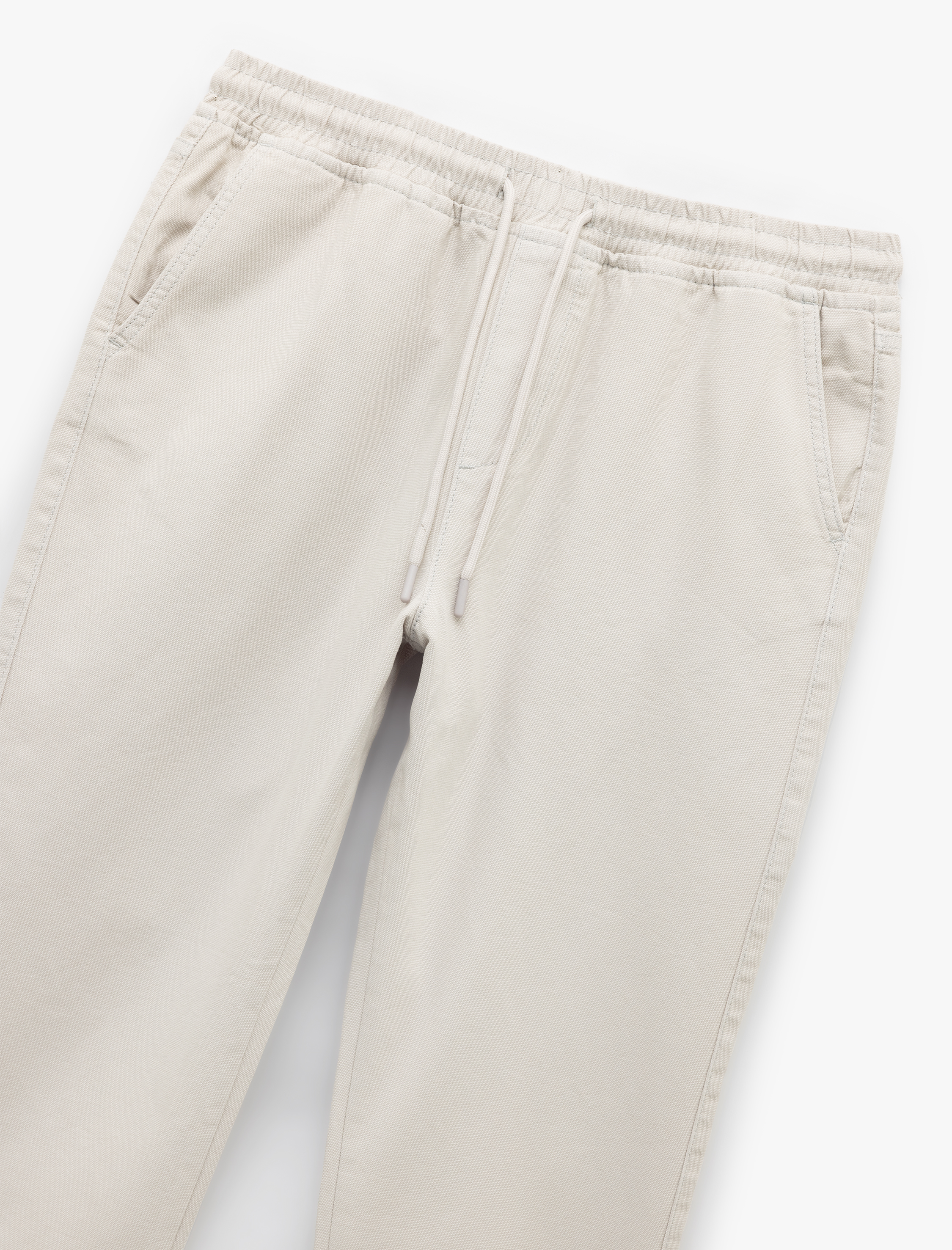   Pamuklu Cep Detaylı Rahat Kesim Beli Bağcıklı Kanvas Pantolon