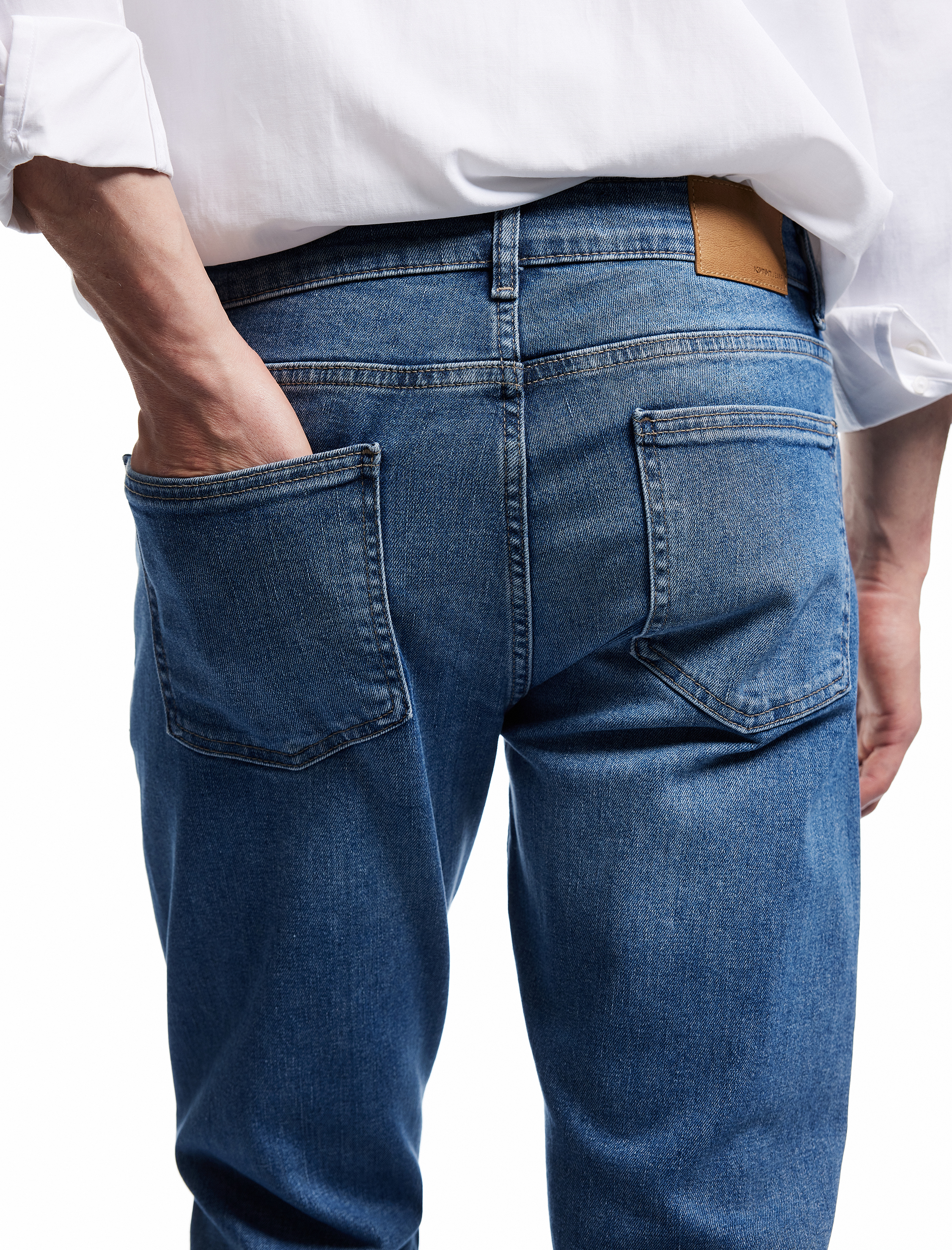   Normal Bel Cep Detaylı Slim Fit Jean Pantolon - Brad Jean