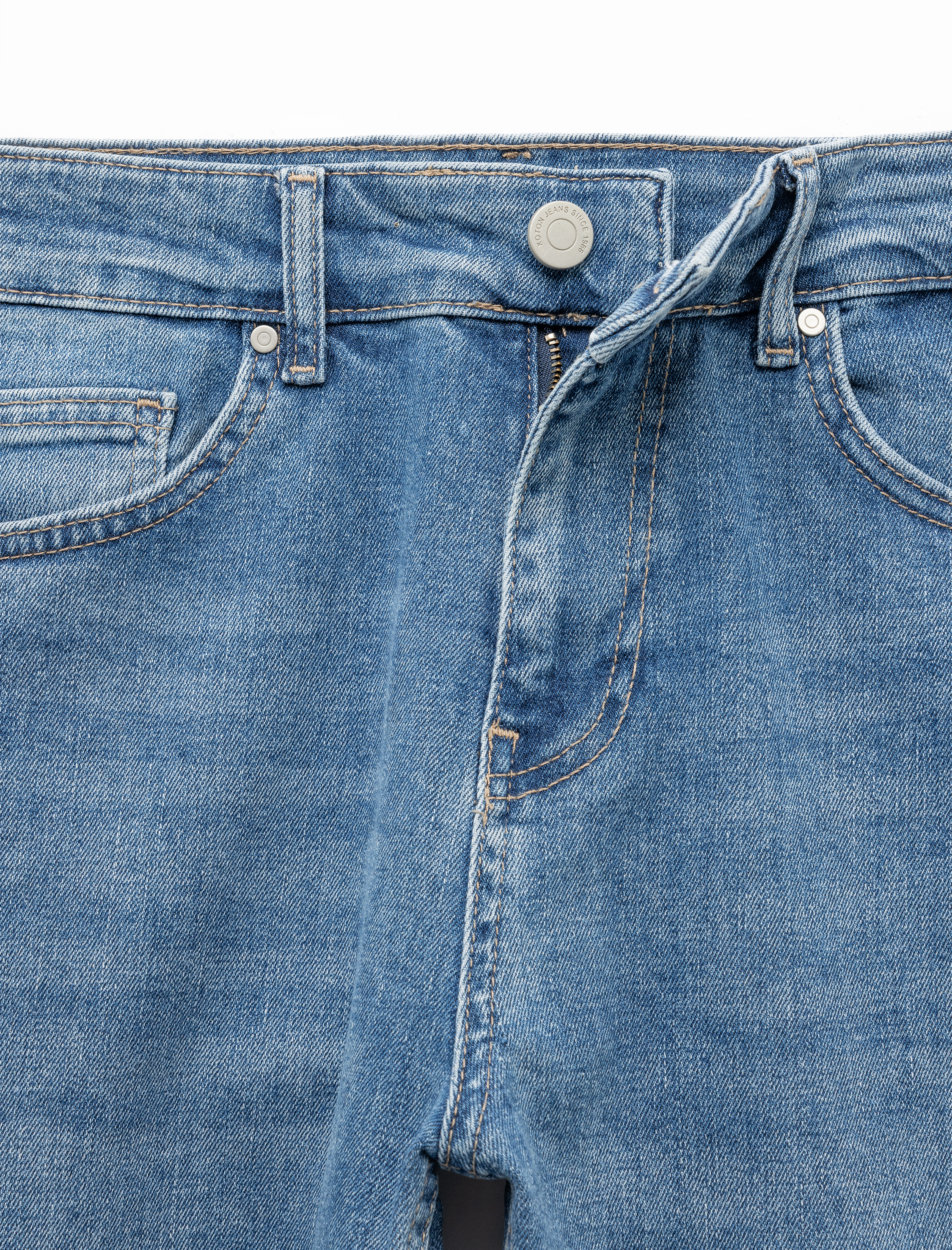   Normal Bel Cep Detaylı Slim Fit Jean Pantolon - Brad Jean