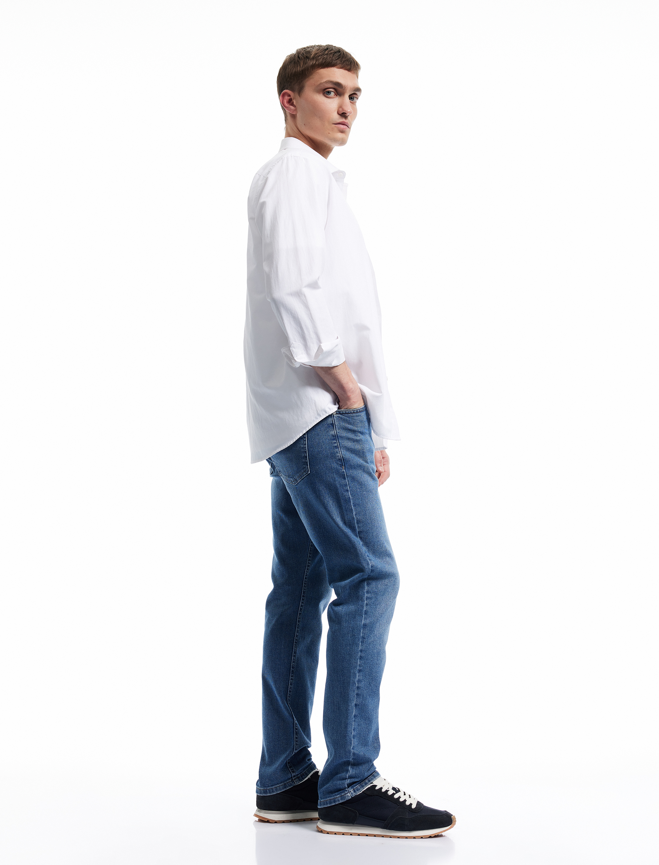   Normal Bel Cep Detaylı Slim Fit Jean Pantolon - Brad Jean