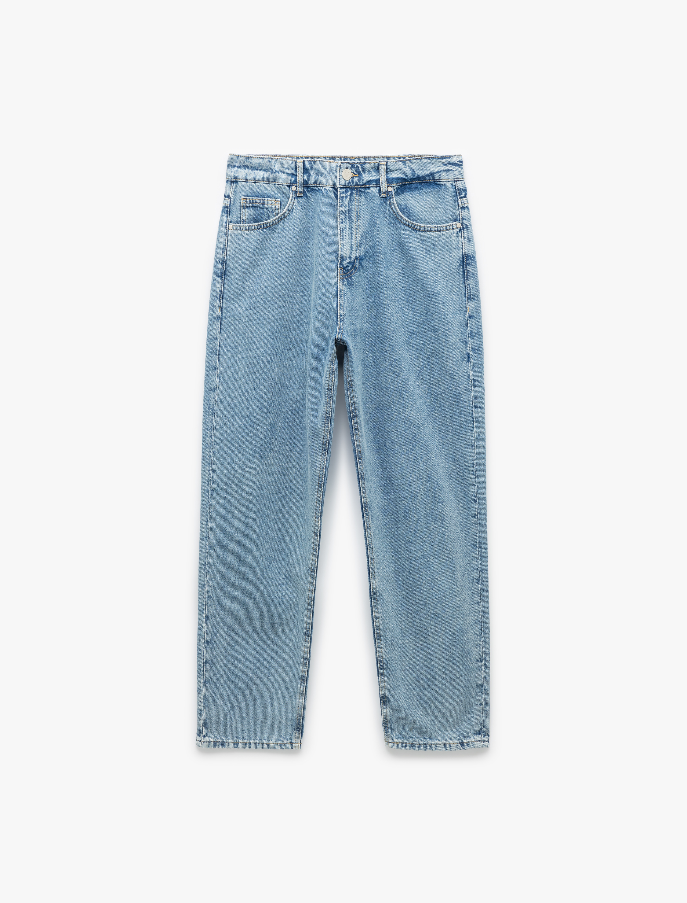   Pamuklu Normal Bel 90's Straight Fit Jean Pantolon - Korban Jean