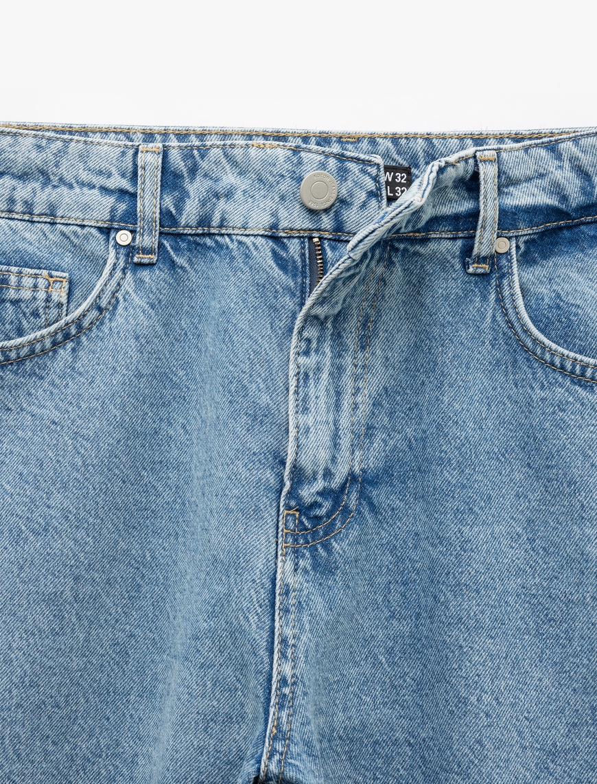   Pamuklu Normal Bel 90's Straight Fit Jean Pantolon - Korban Jean
