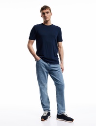 Pamuklu Normal Bel 90's Straight Fit Jean Pantolon - Korban Jean