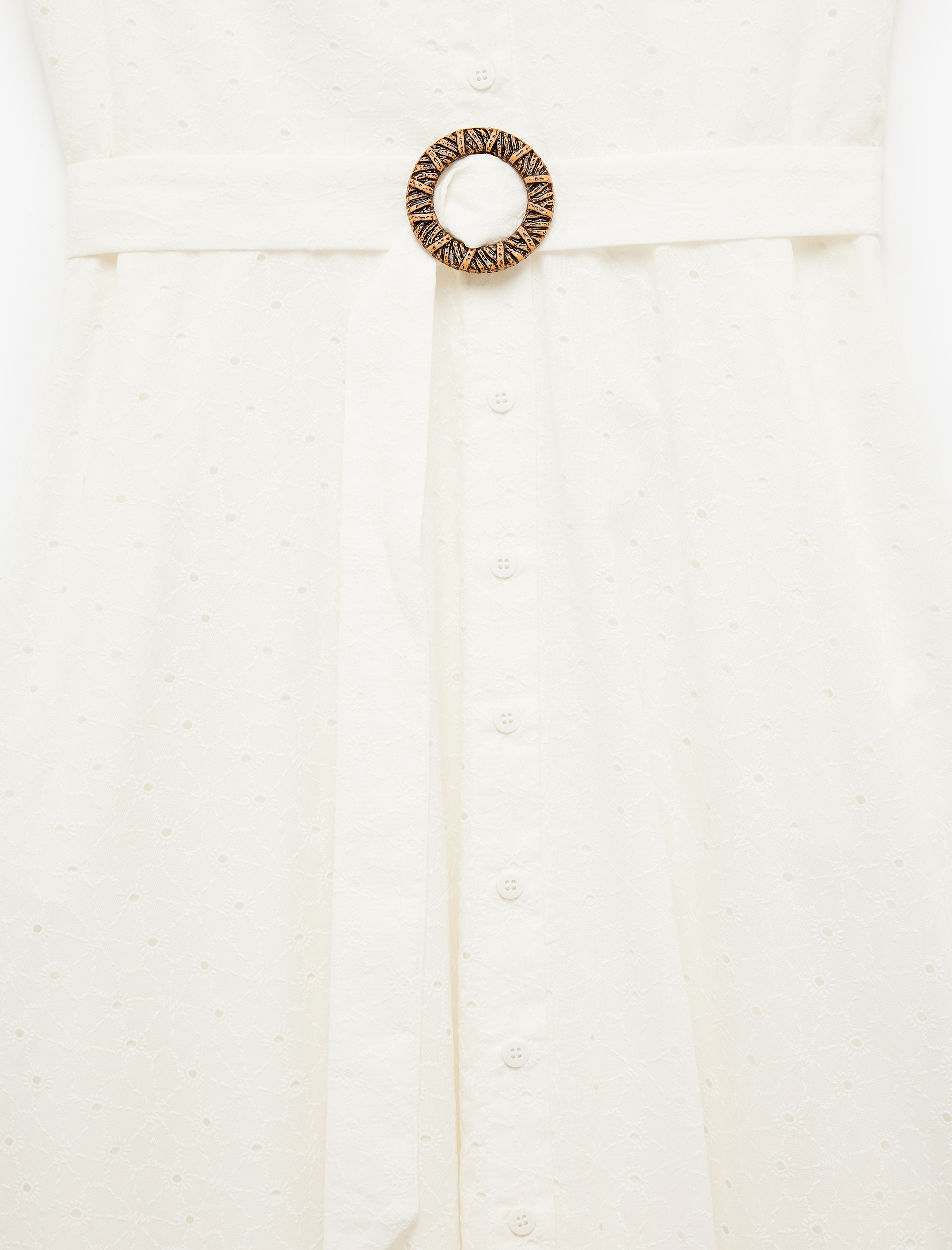   Koton X Melis Ağazat - Pamuklu Astarlı Kemer Detaylı Cepli Kolsuz Uzun Gömlek Elbise