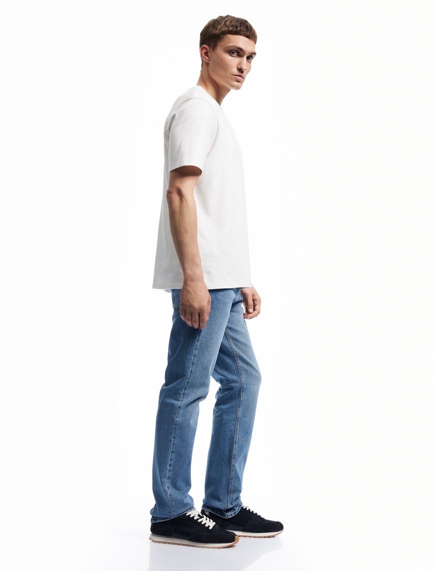   Normal Bel Cepli Straight Fit Jean Pantolon - Mark Jean
