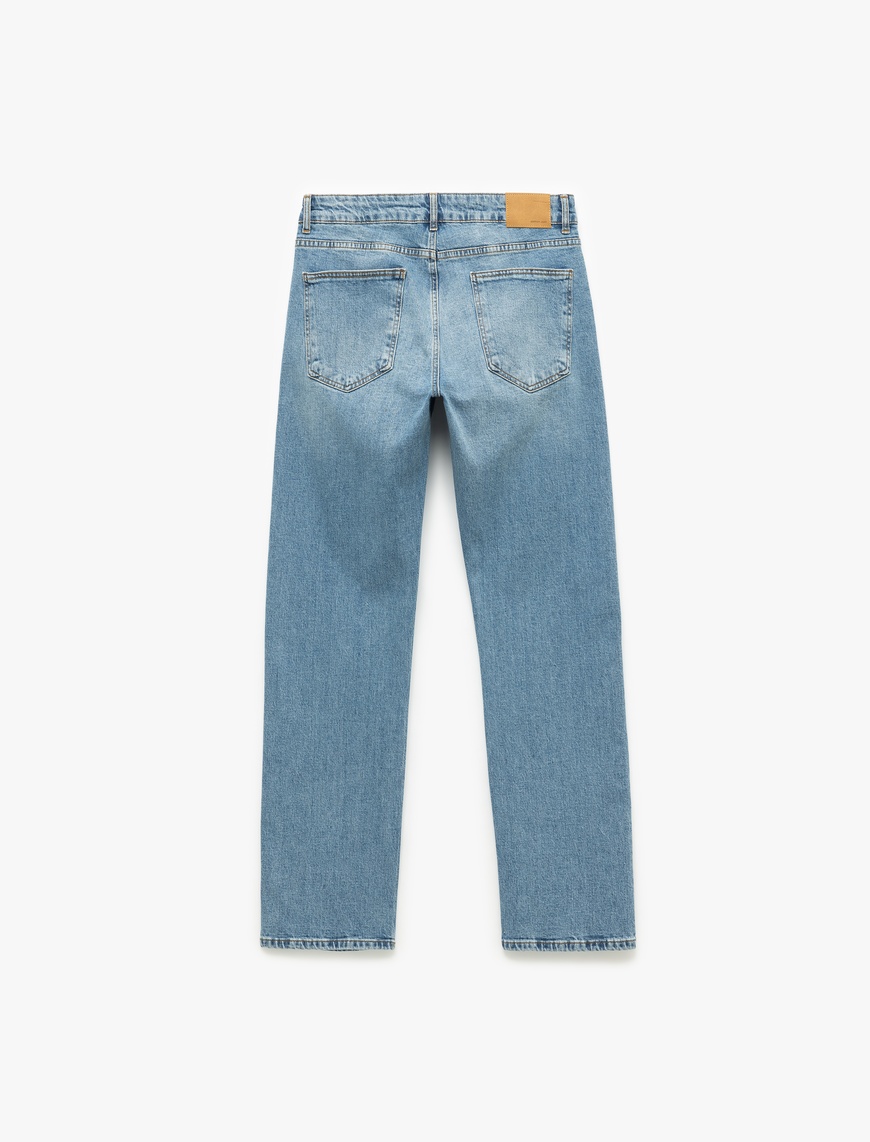   Normal Bel Cepli Straight Fit Jean Pantolon - Mark Jean