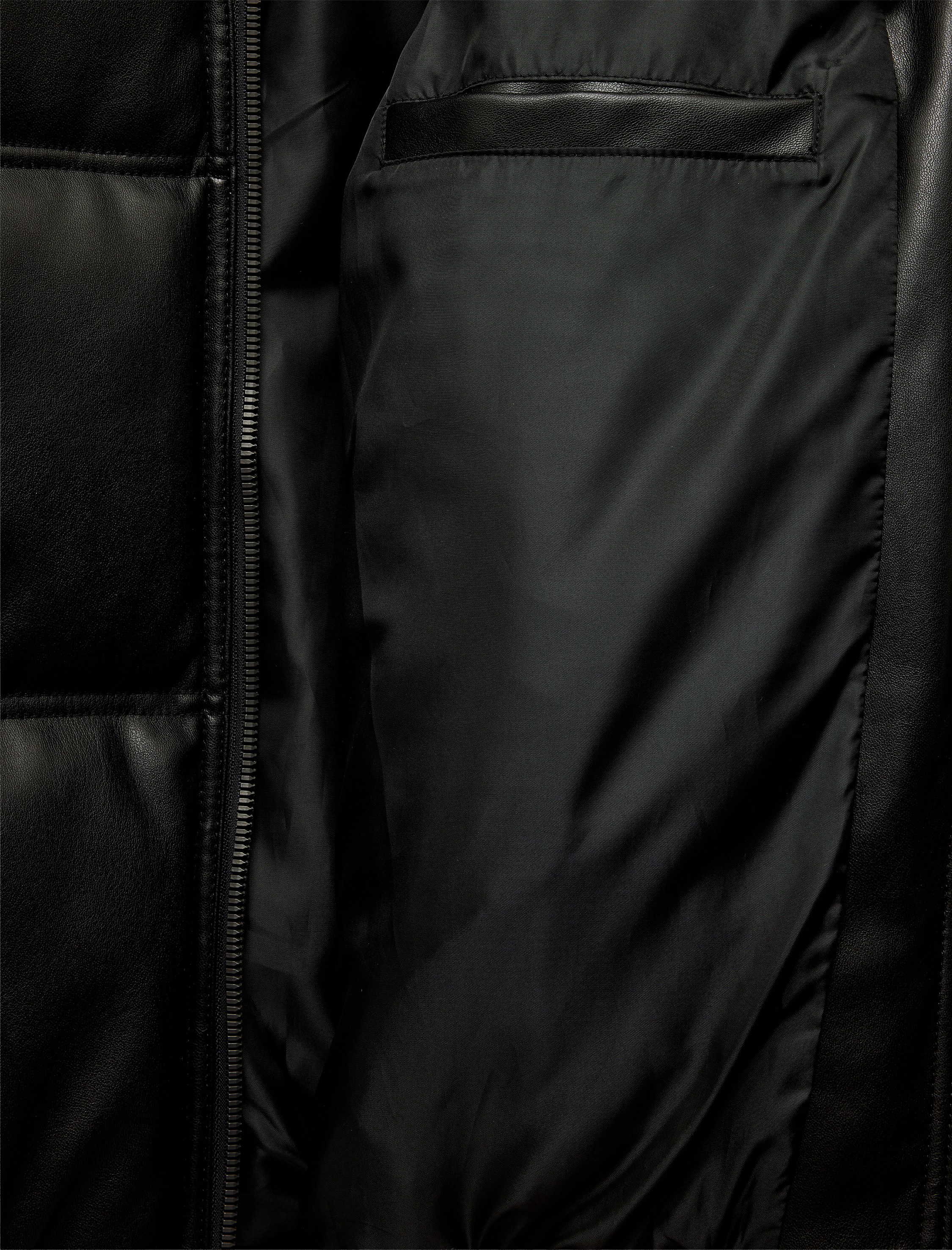   Cep Detaylı Peluş Yaka Fermuarlı Kışlık Şişme Mont