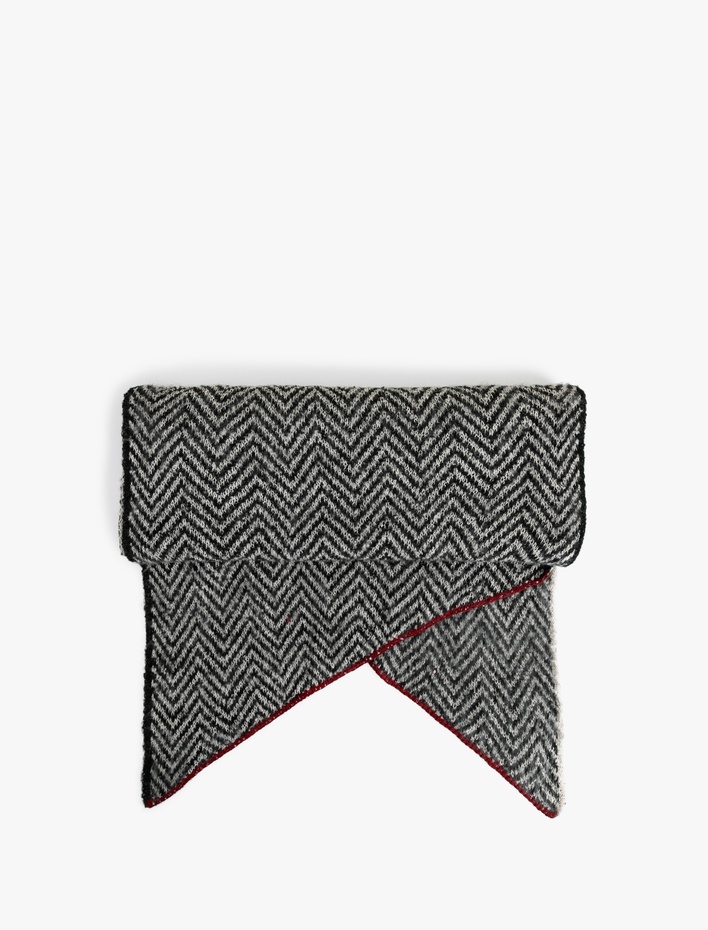 Kadın Balık Sırtı Desenli Uzun Atkı